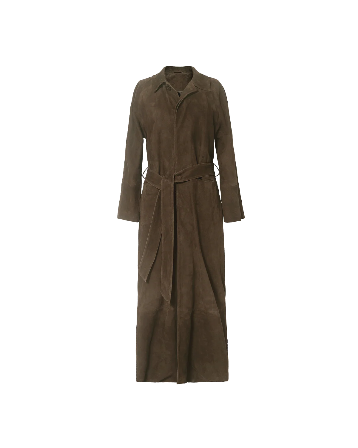 Isabella Suede Trench Coat - Taupe - Image 5