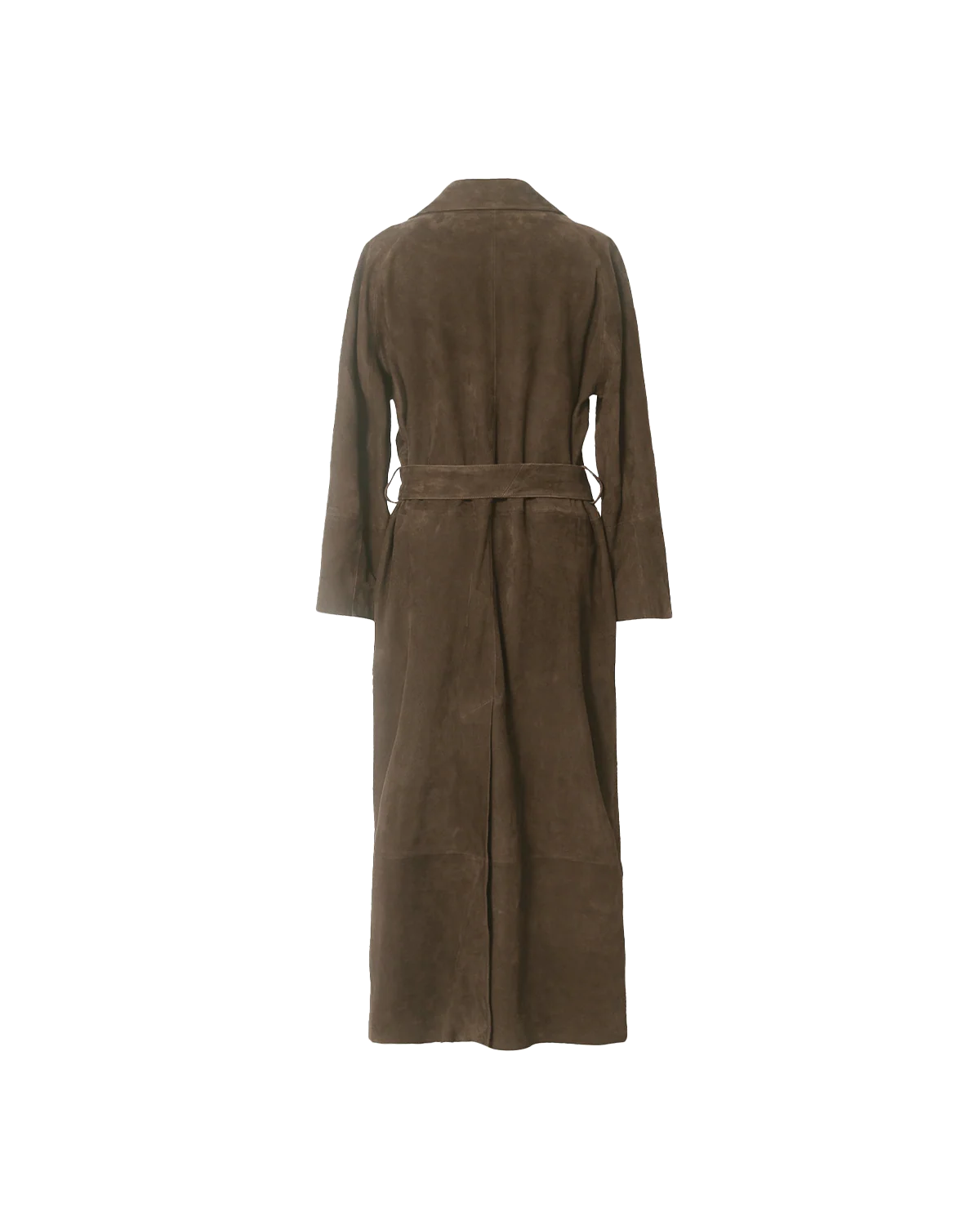 Isabella Suede Trench Coat - Taupe - Image 6