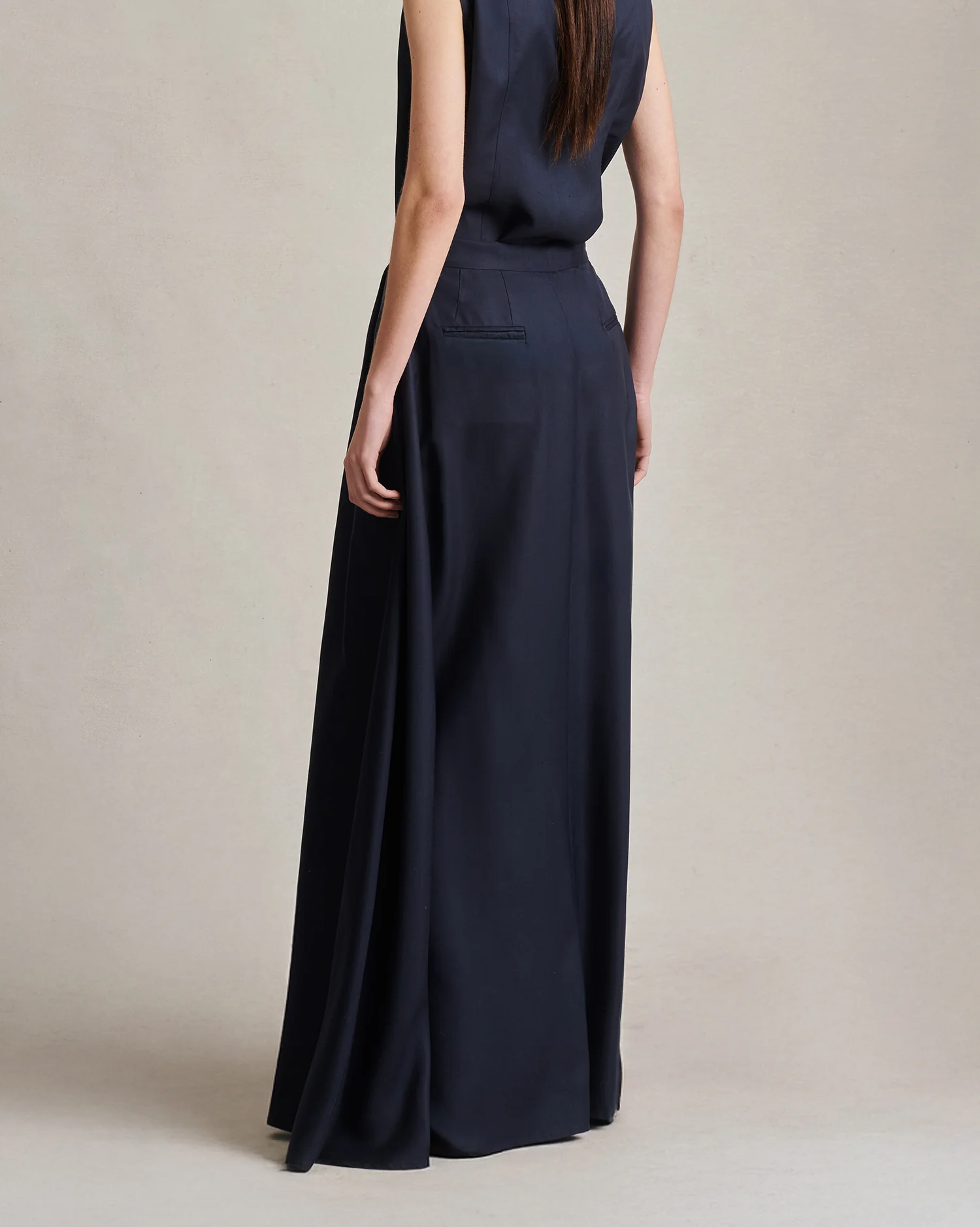 Kahlo Skirt - Navy Dupioni - Image 3