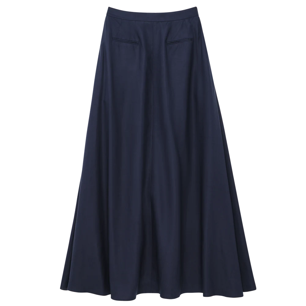 Kahlo Skirt - Navy Dupioni - Image 6