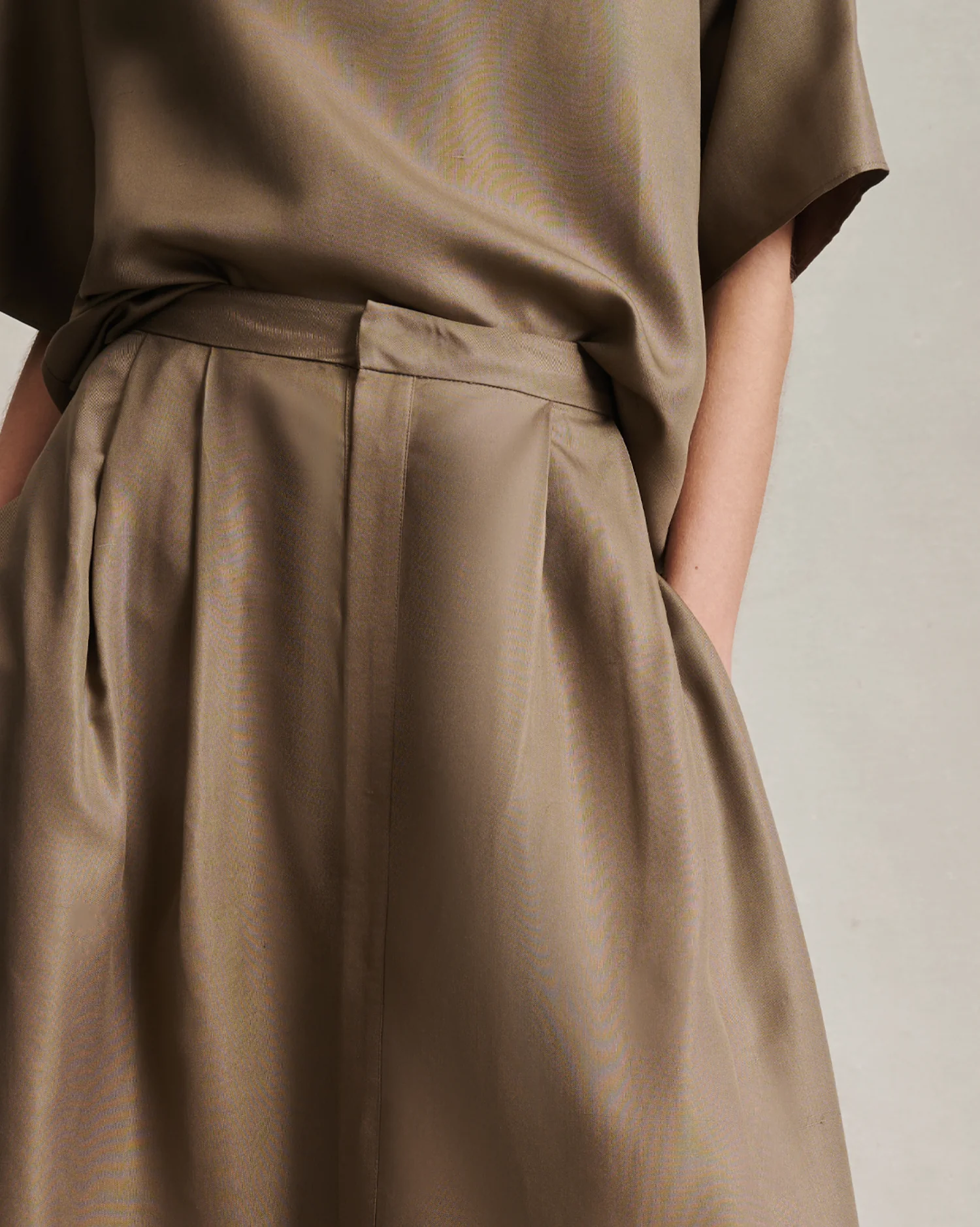 Kahlo Skirt - Taupe Dupioni - Image 4