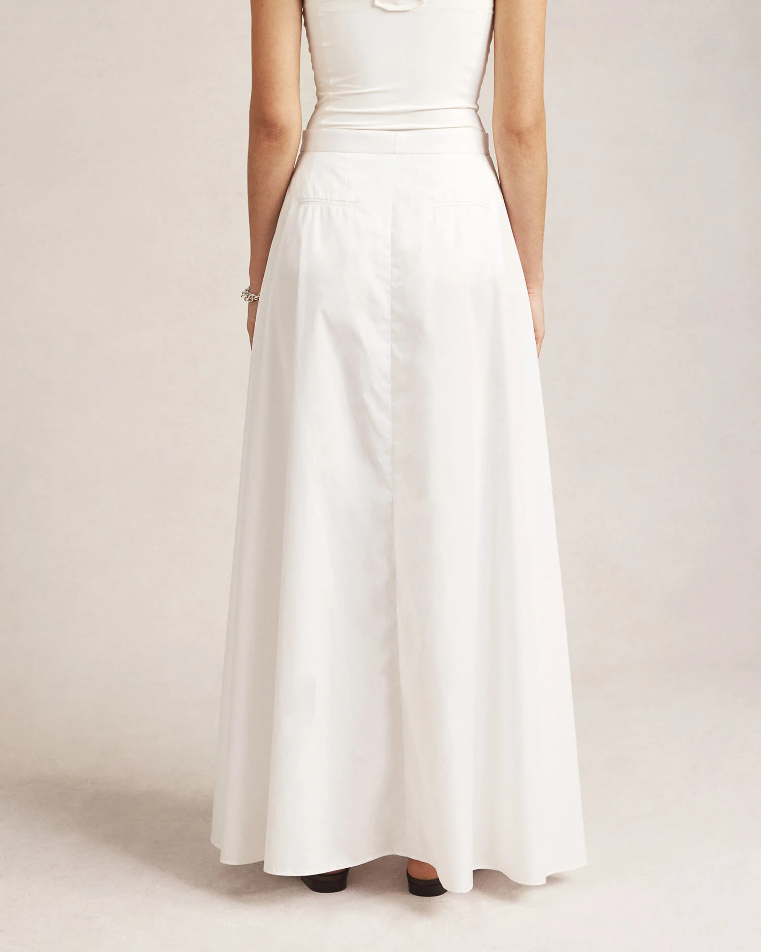 Kahlo Skirt - White Silk Cotton - Image 5
