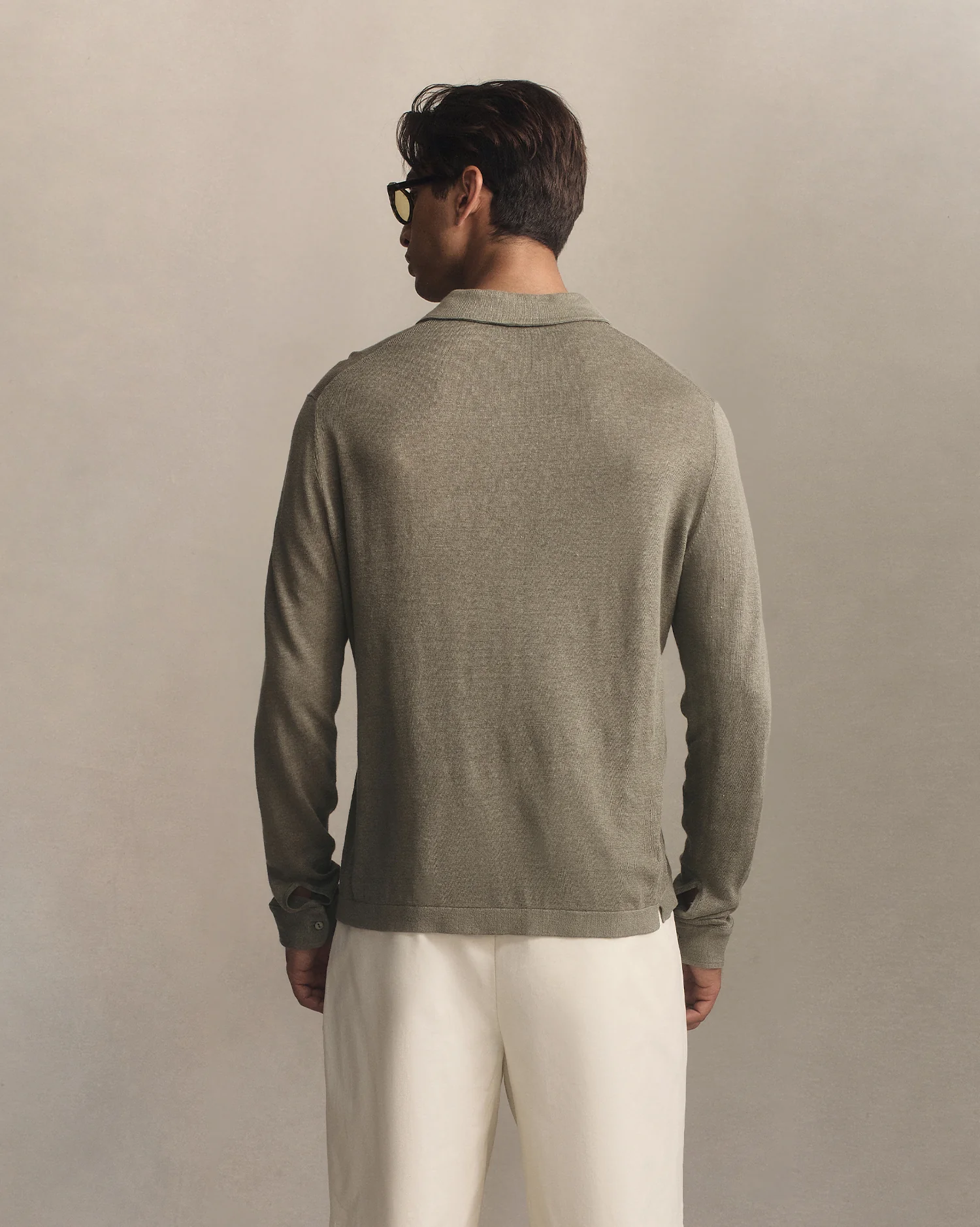 Linen Polo - Moss - Image 3