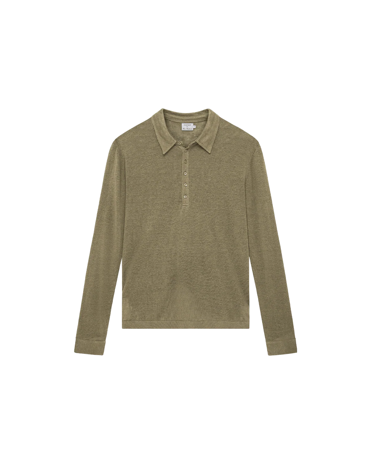 Linen Polo - Moss - Image 5