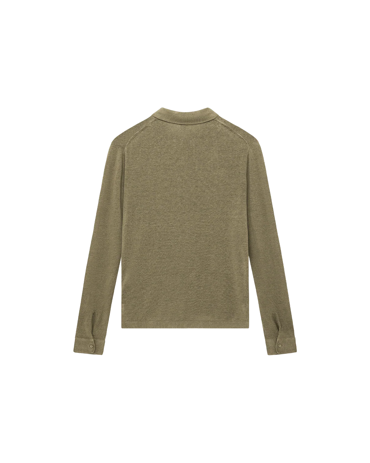Linen Polo - Moss - Image 6