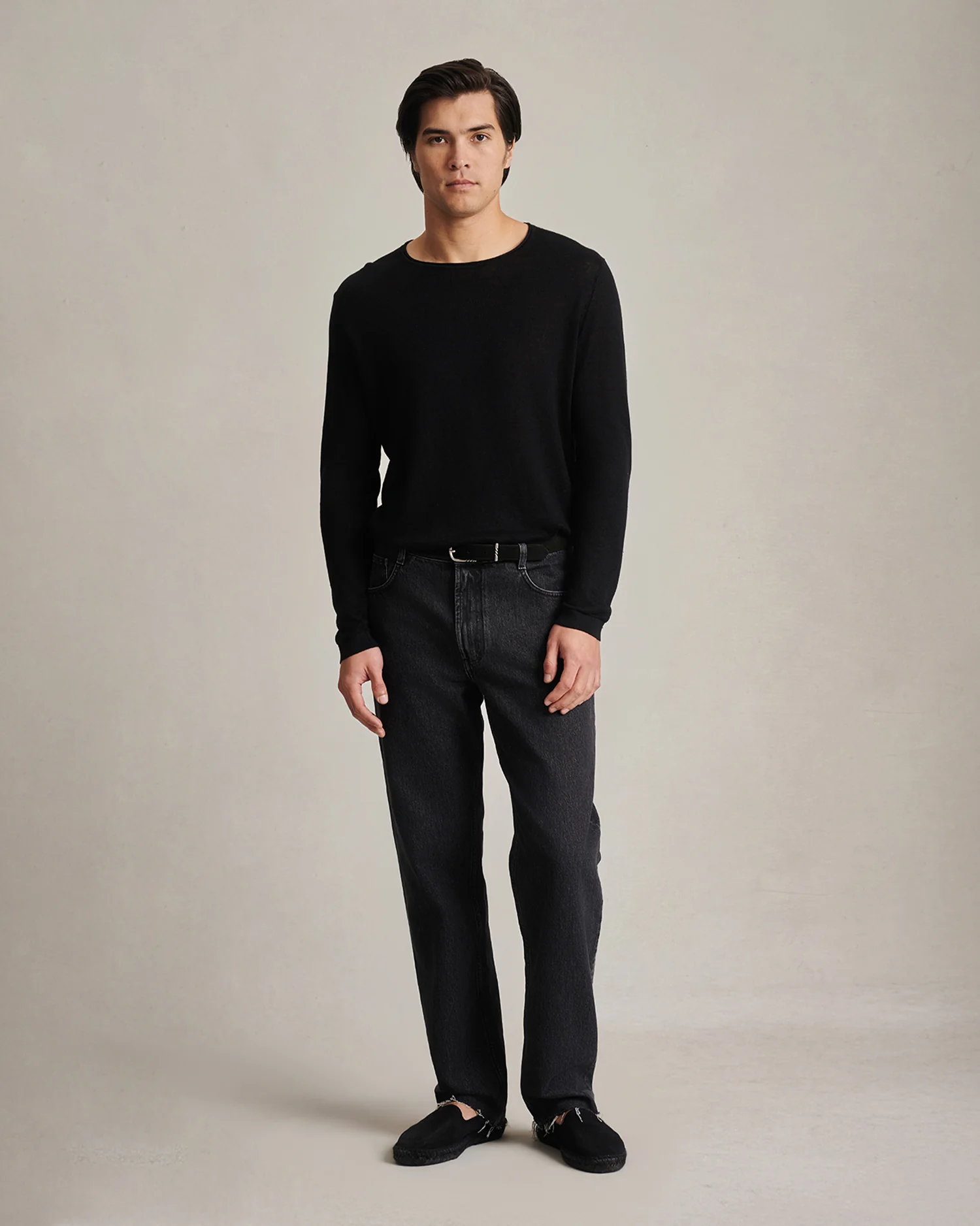 Linen Sweater - Black - Image 3