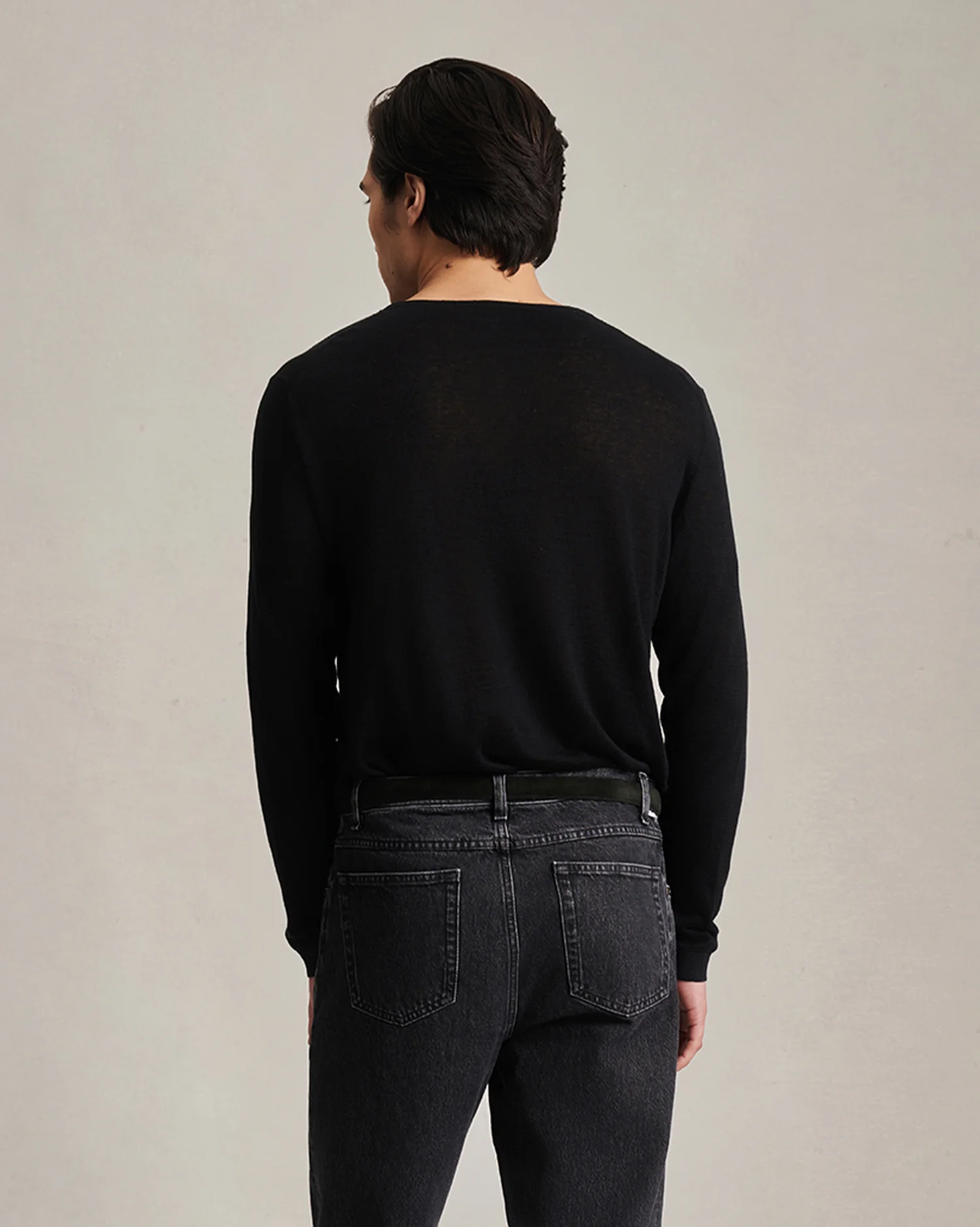 Linen Sweater - Black - Image 4