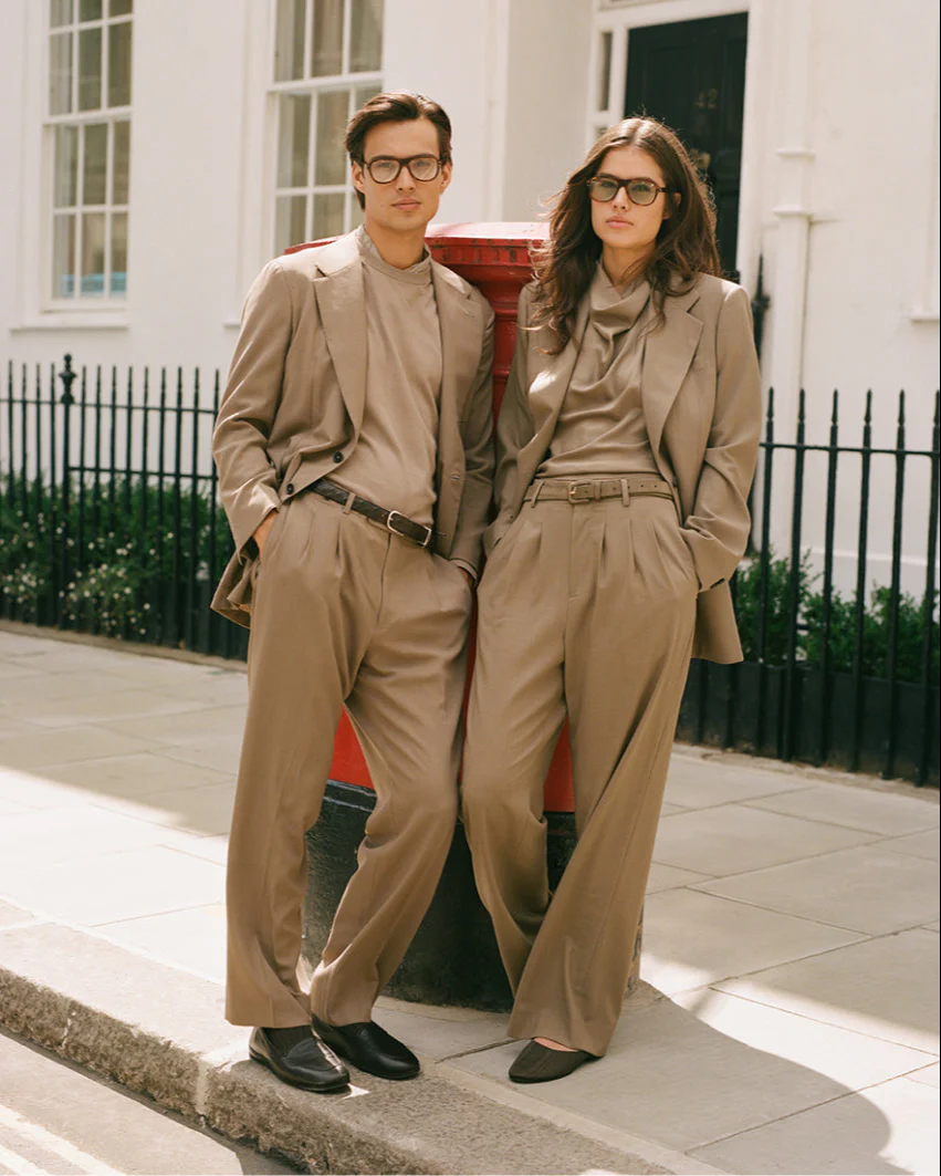 Ava Pleated Trouser - Taupe - Image 5