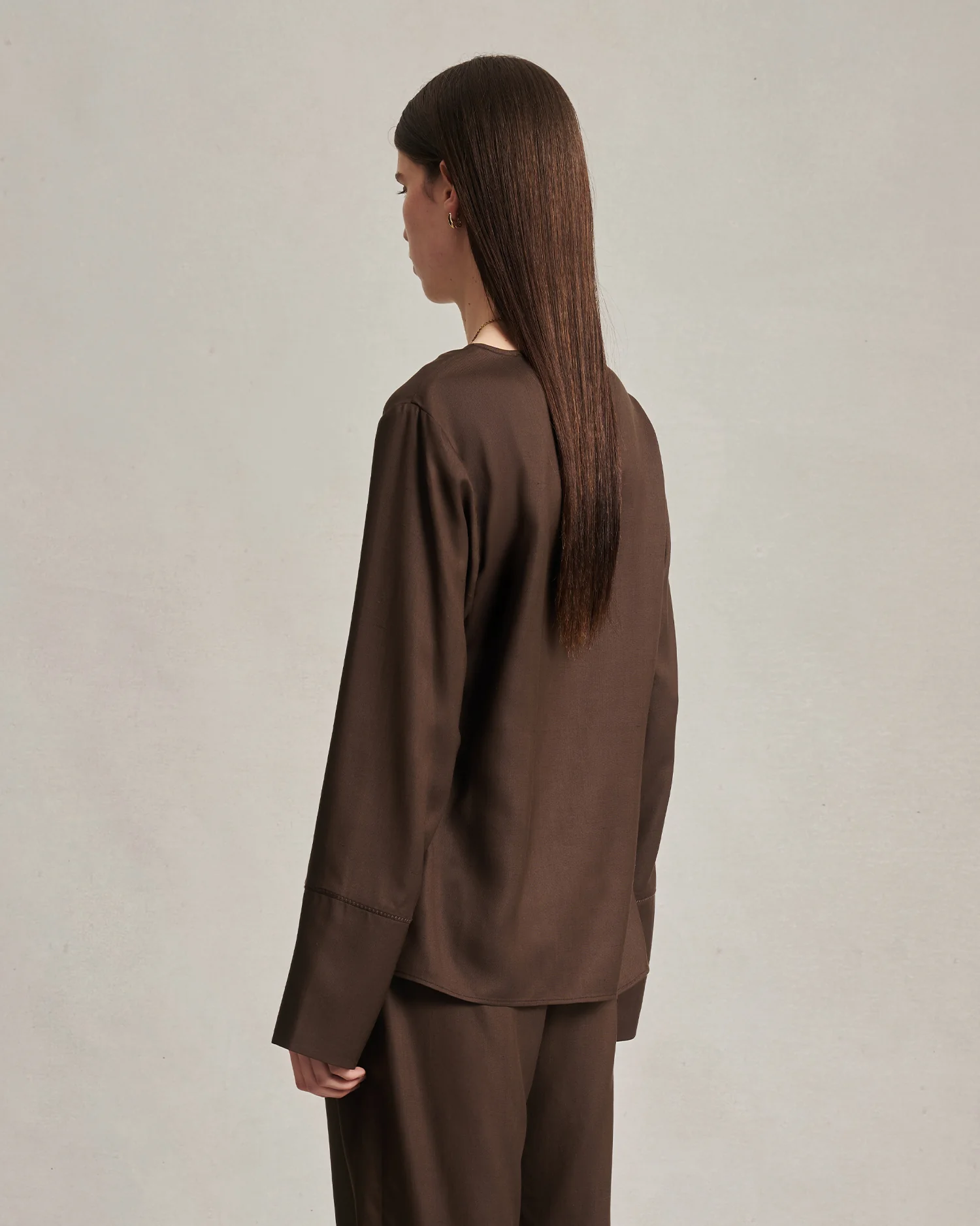 Maria Blouse - Chocolate Dupioni - Image 5