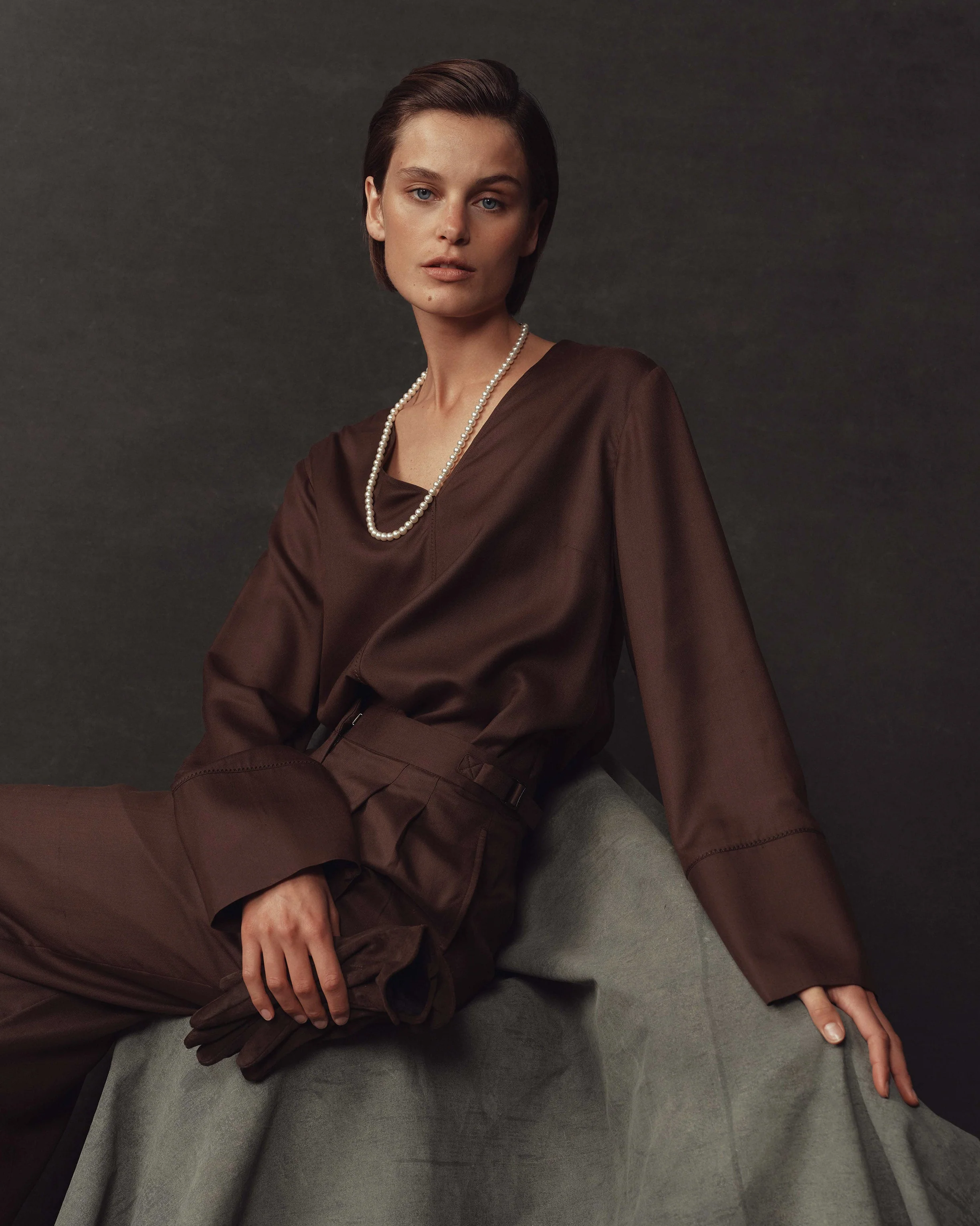 Maria Blouse - Chocolate Dupioni - Image 6