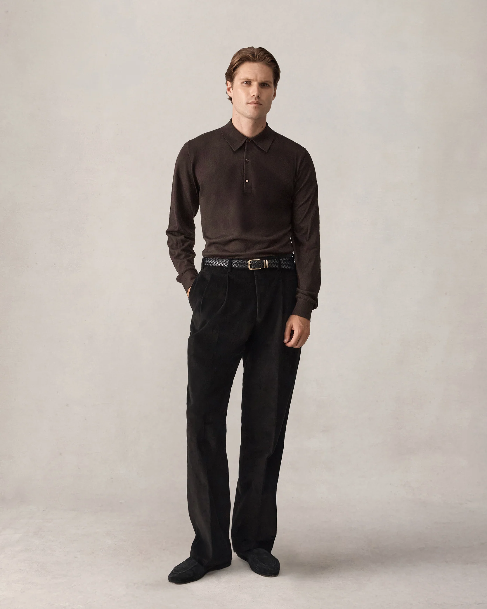 Merino Polo - Espresso - Image 4