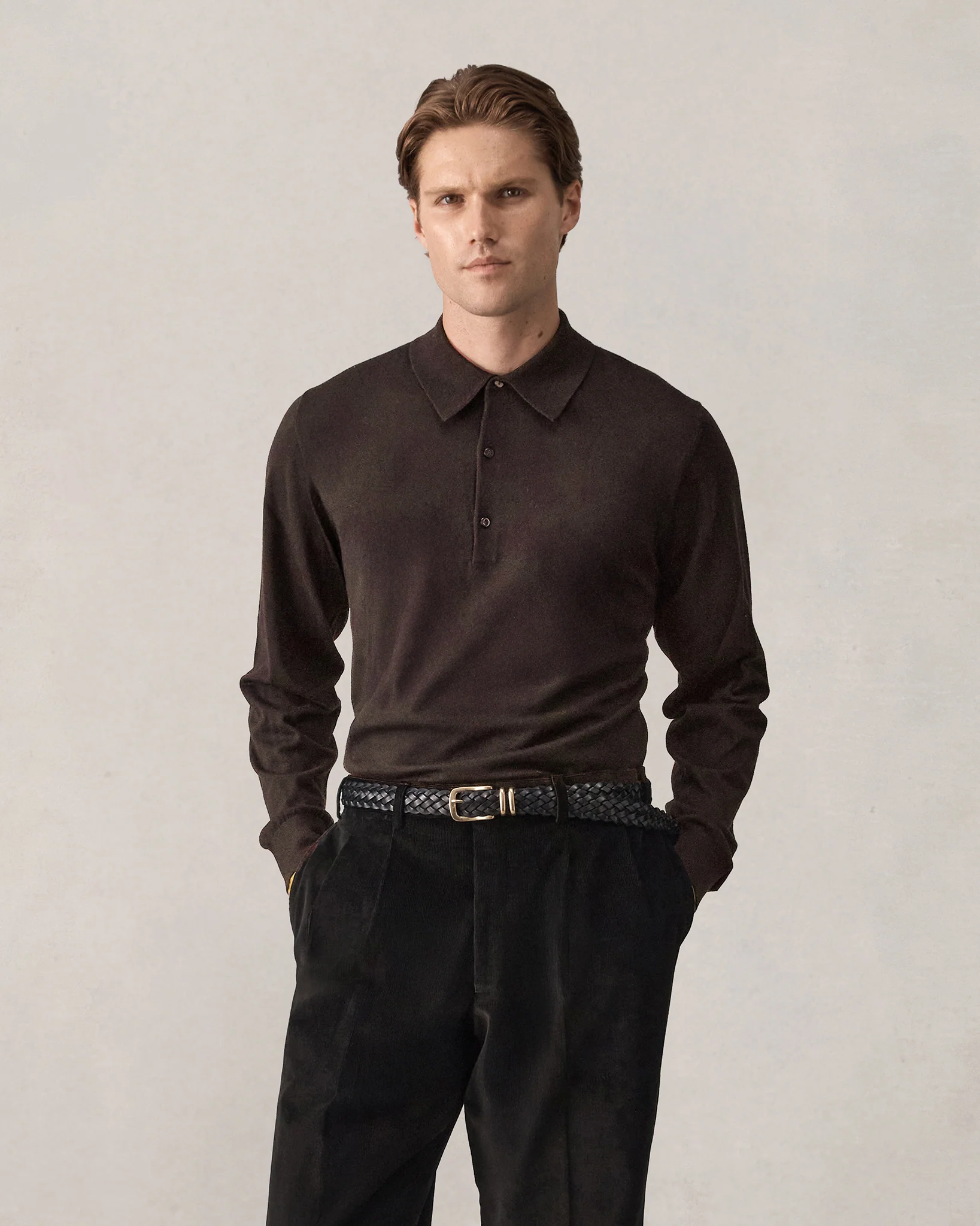 Merino Polo - Espresso - Image 7