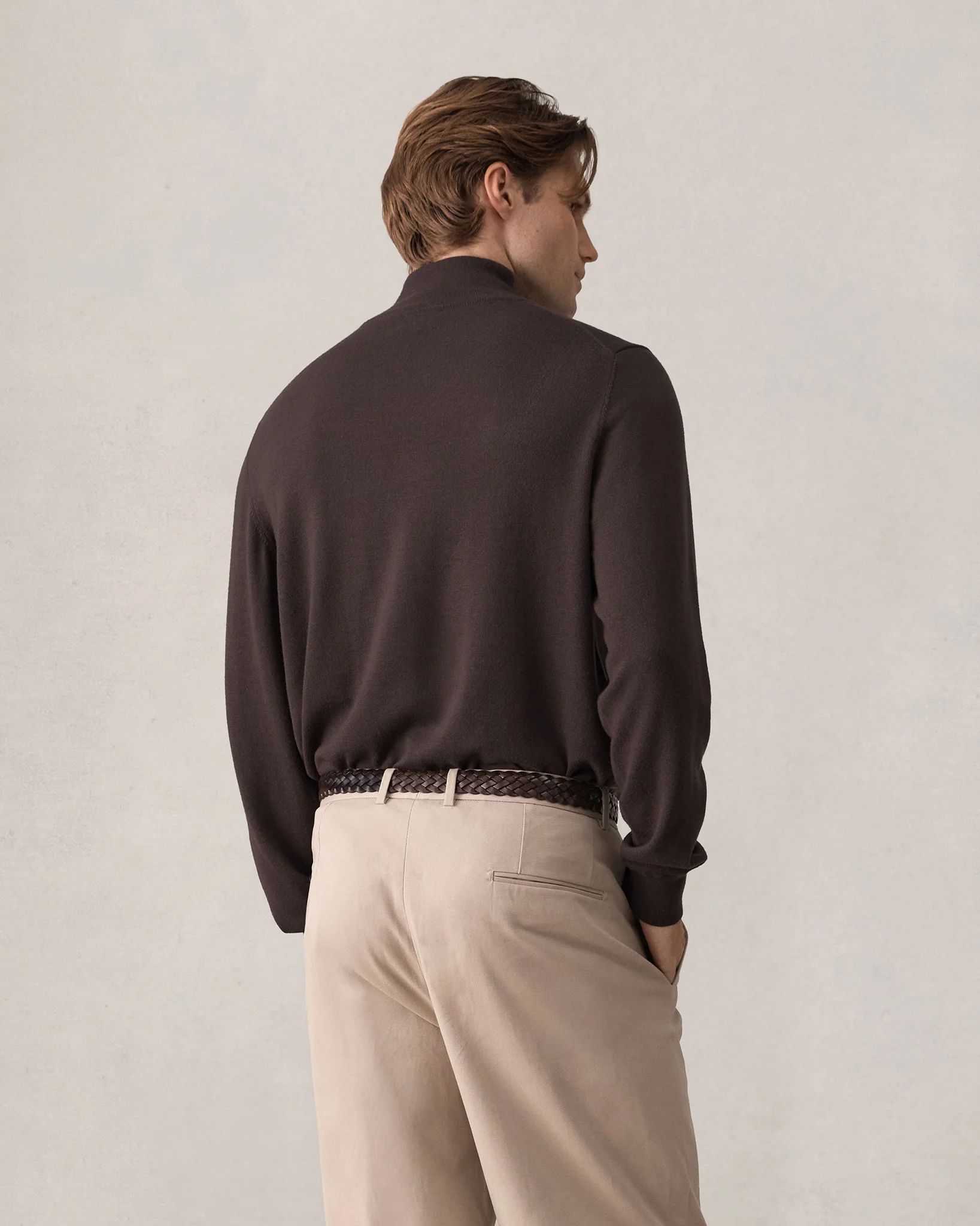 Merino Quarter Zip - Espresso - Image 6
