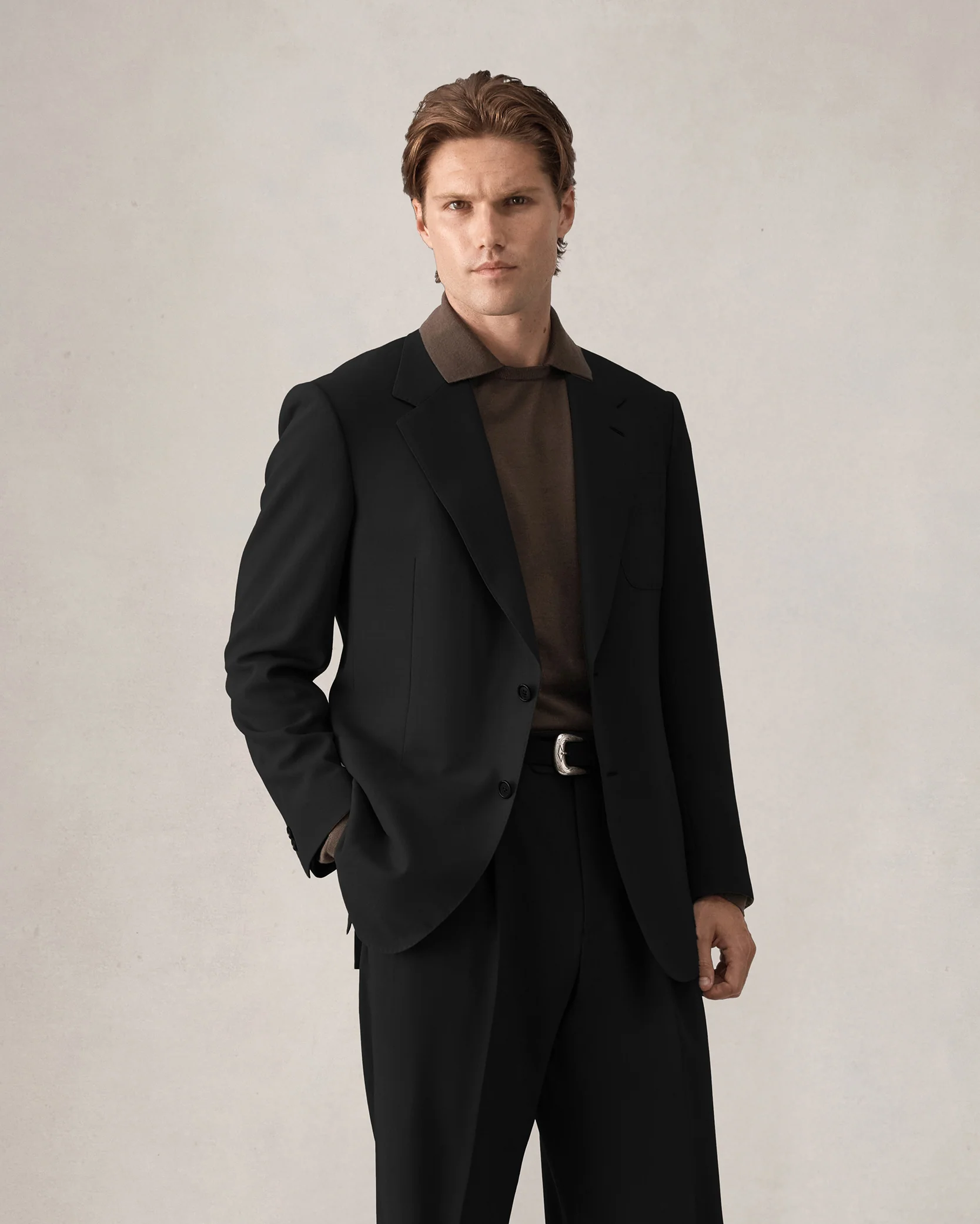 Merino S140 High Twist Blazer - Black - Image 5