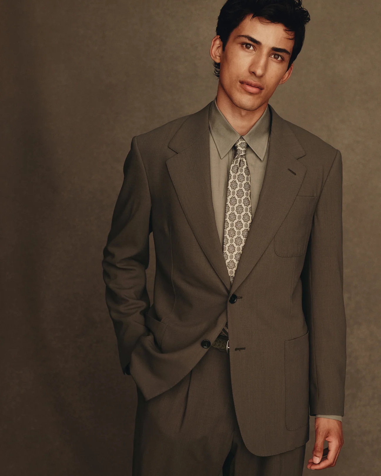 Merino S140 High Twist Blazer - Dark Moss - Image 5