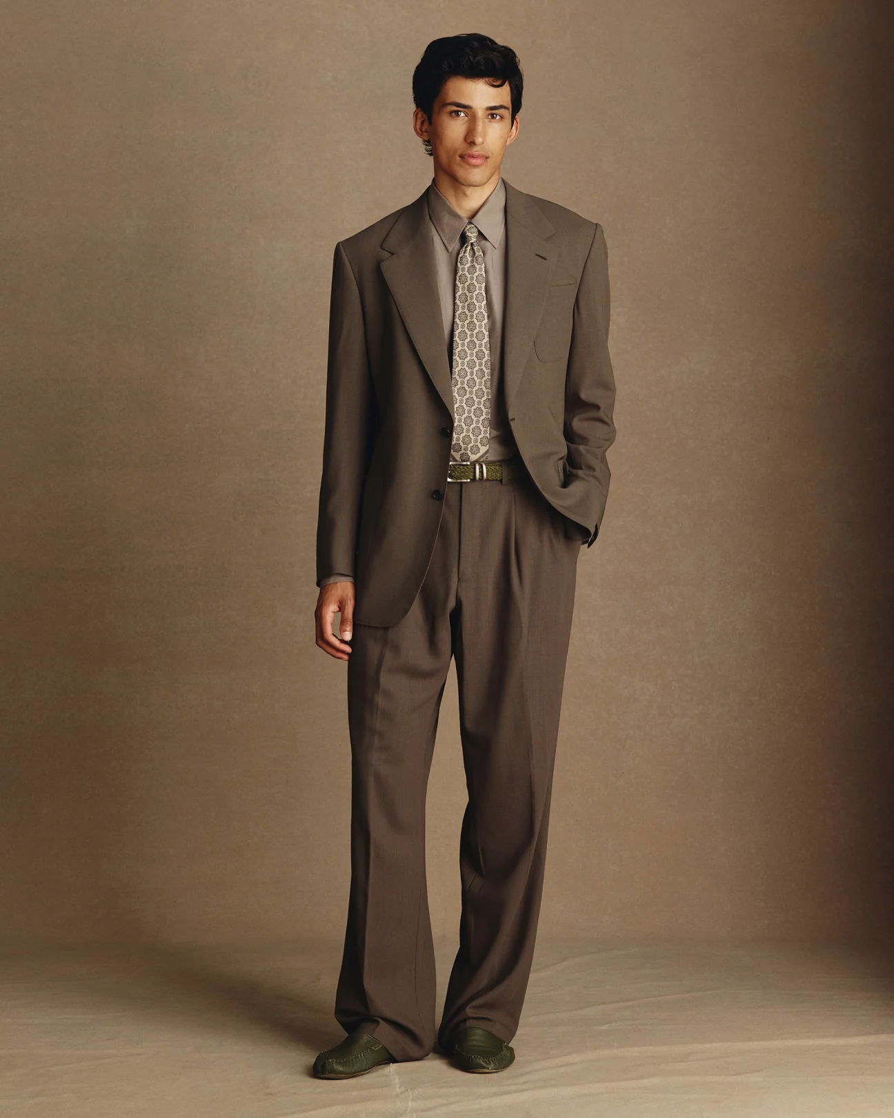 Merino S140 High Twist Blazer - Dark Moss - Image 6