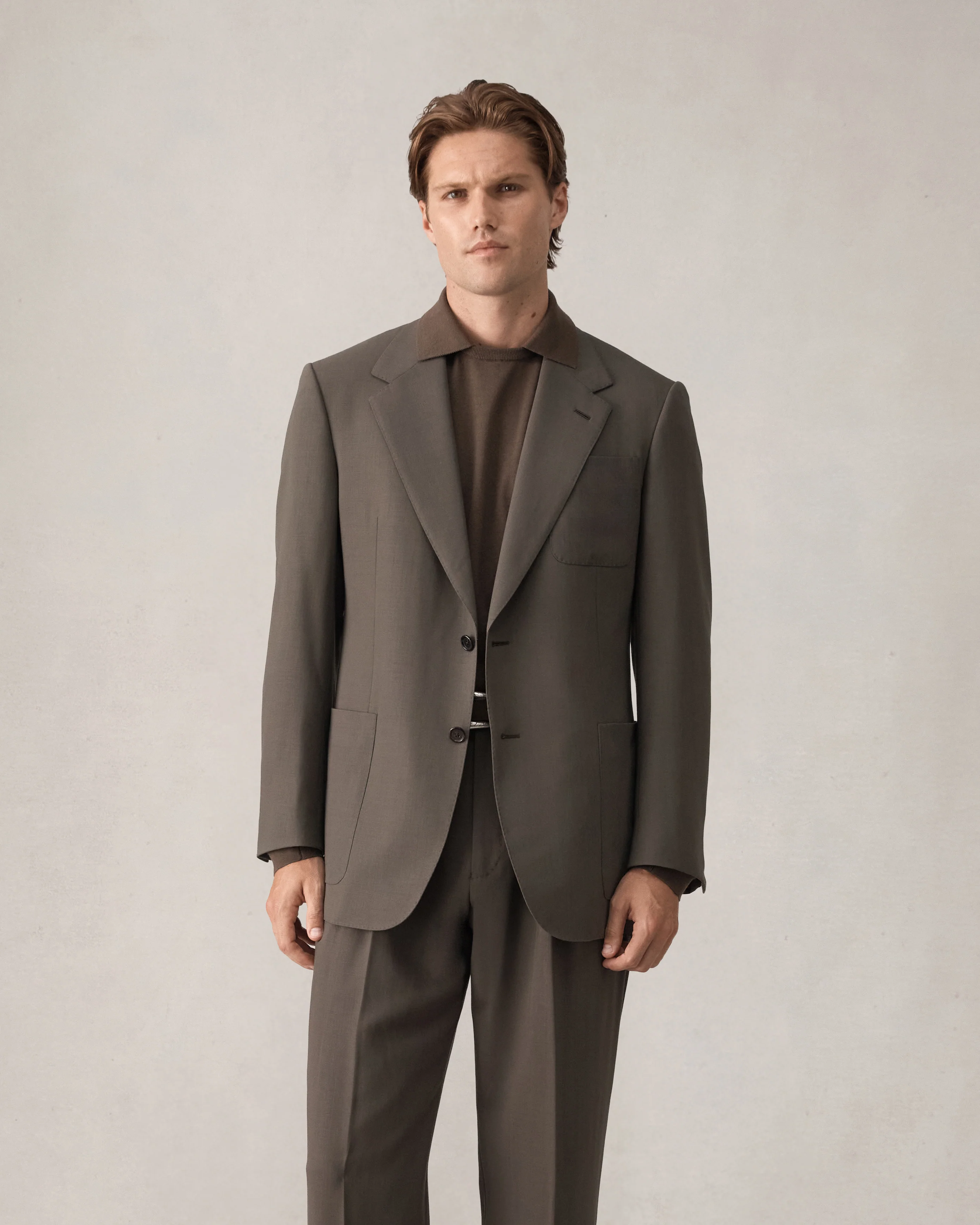 Merino S140 High Twist Blazer - Dark Moss - Image 8