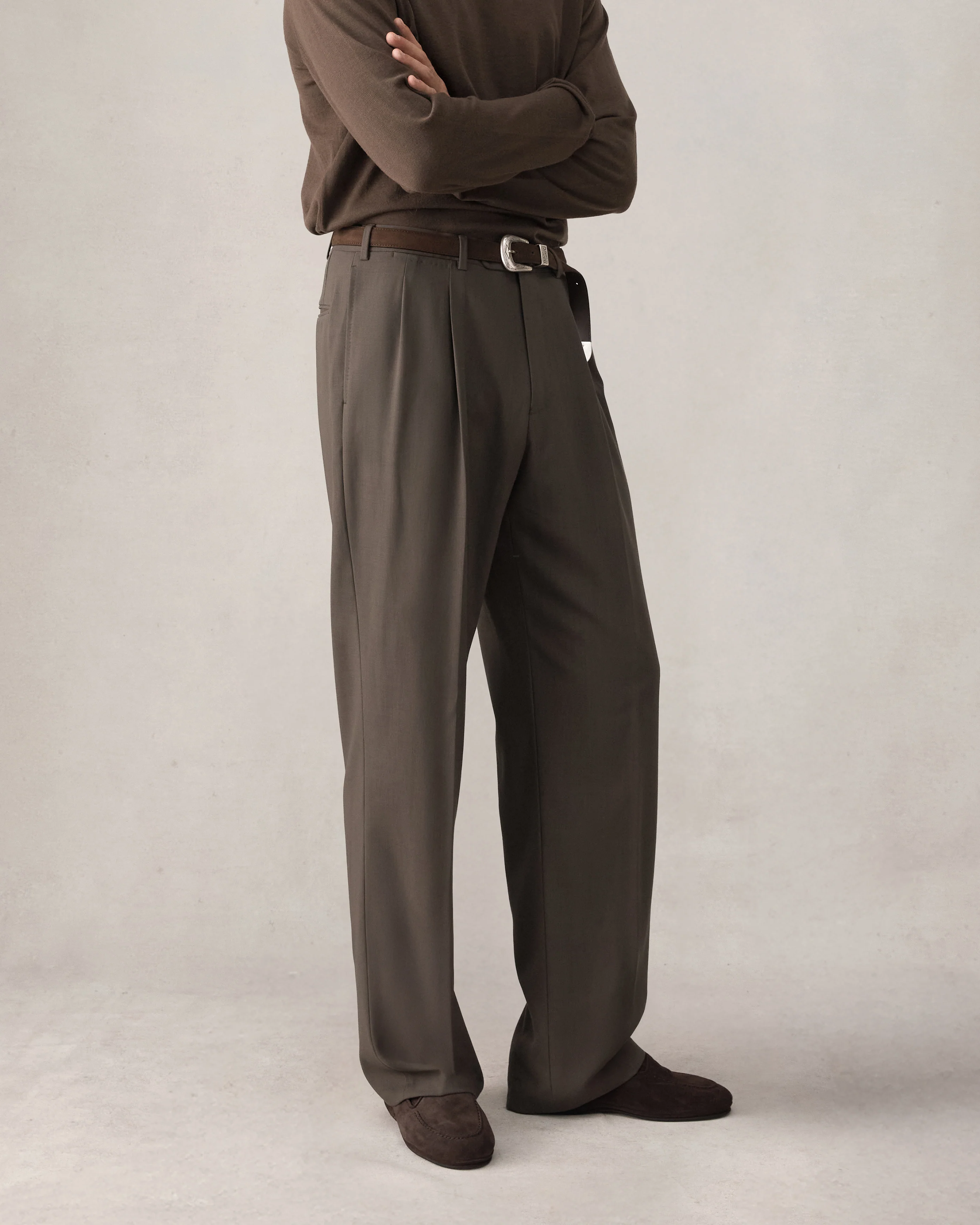 Merino S140 High Twist Trousers - Dark Moss - Image 4