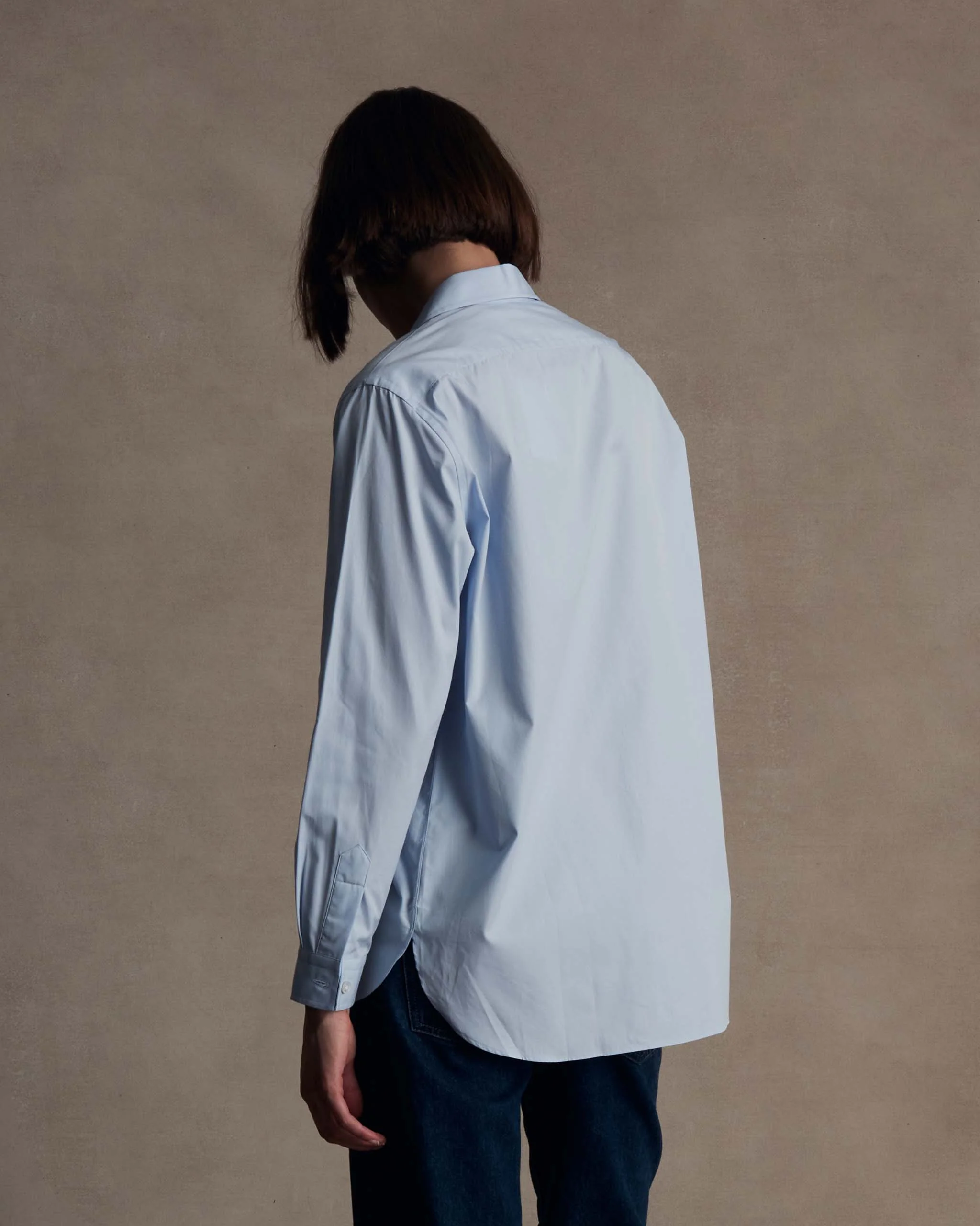Classic Shirt - Mid Blue Poplin - Image 3