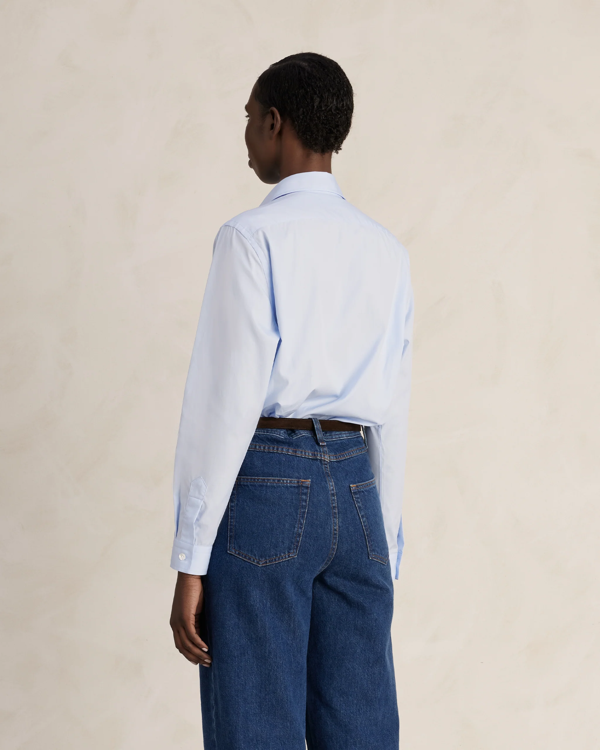 Classic Shirt - Mid Blue Poplin - Image 5