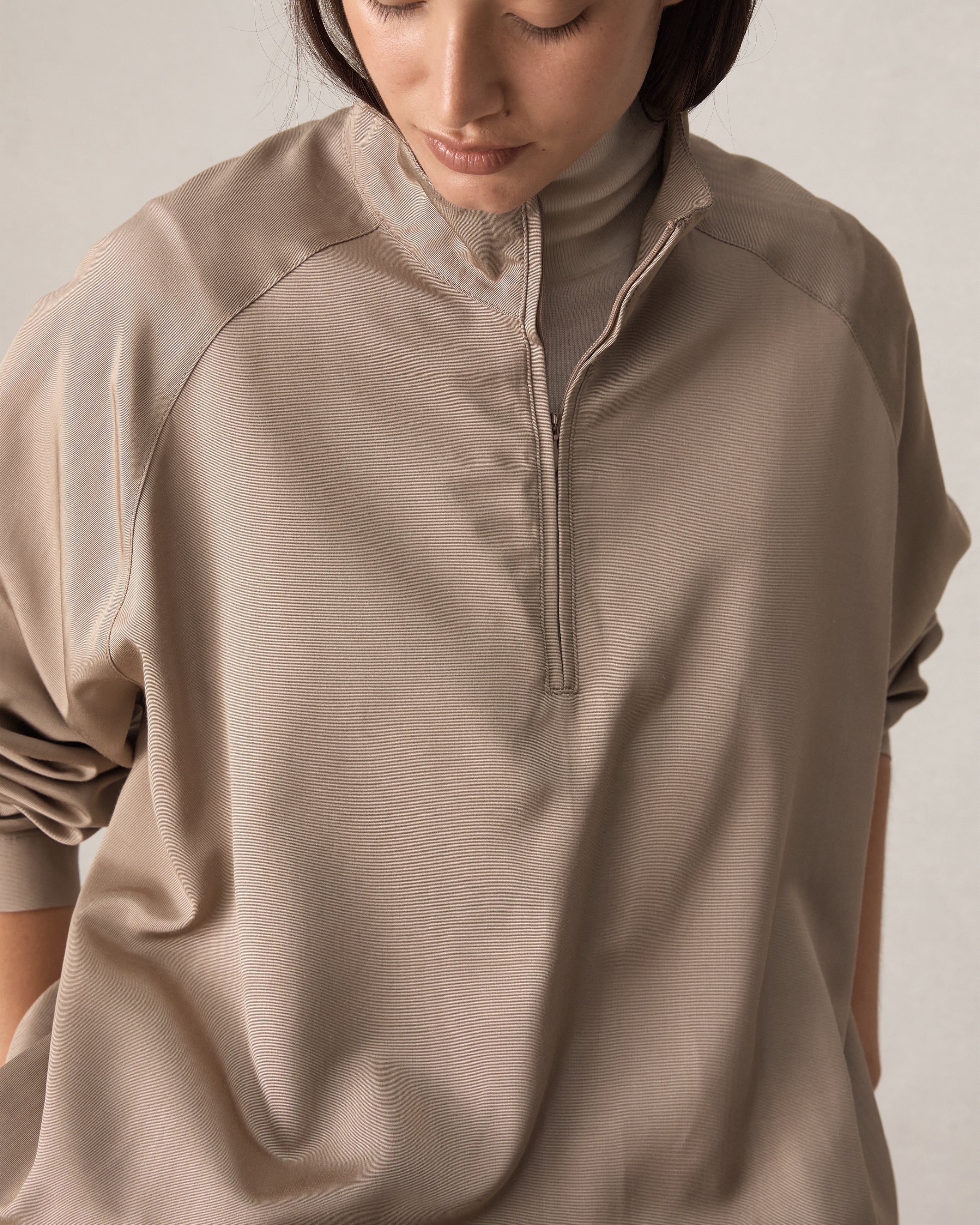 Moire Windbreaker - Taupe - Image 3