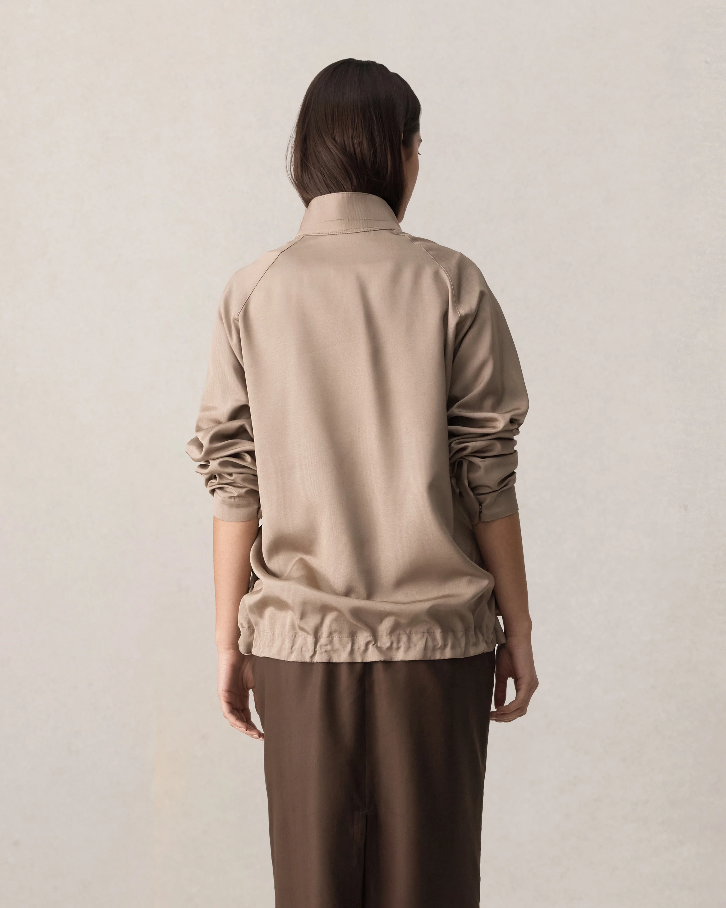 Moire Windbreaker - Taupe - Image 5