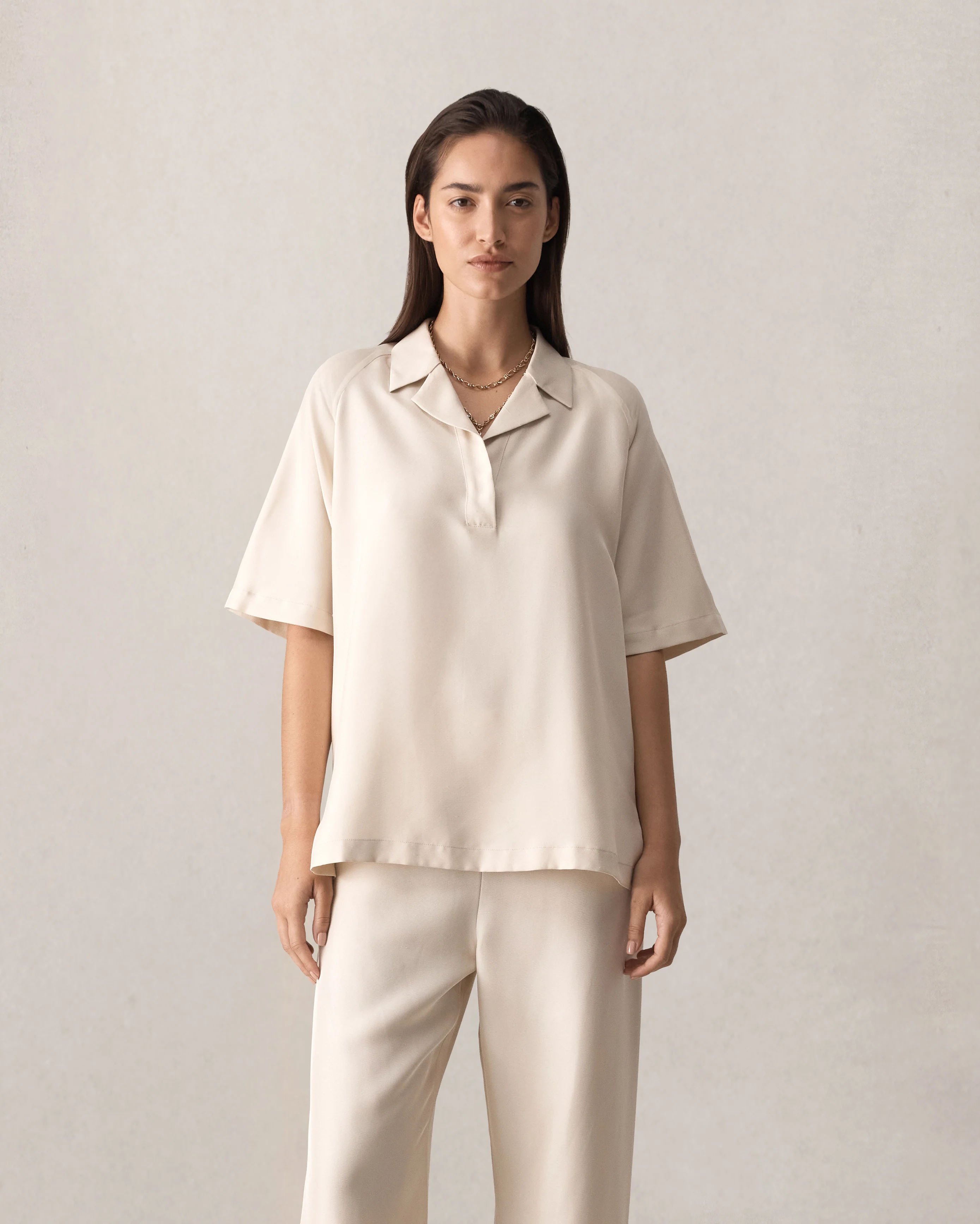 Montana Baseball Shirt - Beige Dupioni