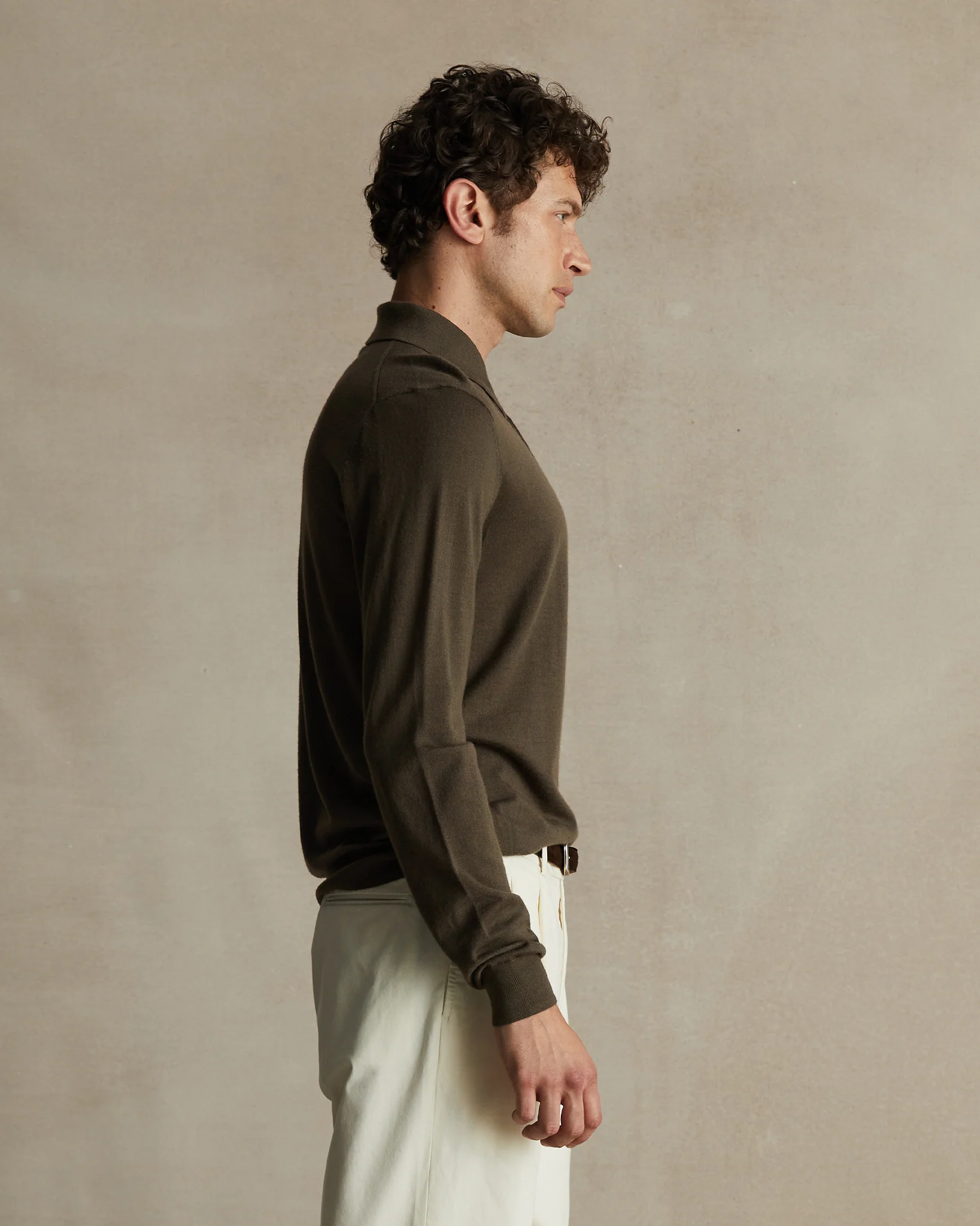 Merino Polo - Moss - Image 4