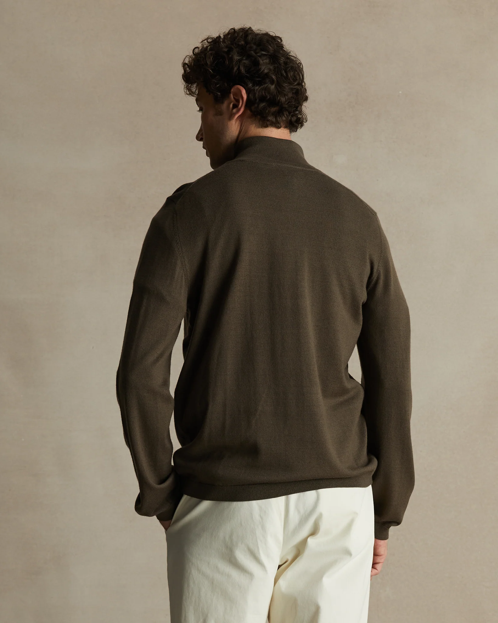 Merino Quarter Zip - Moss - Image 5