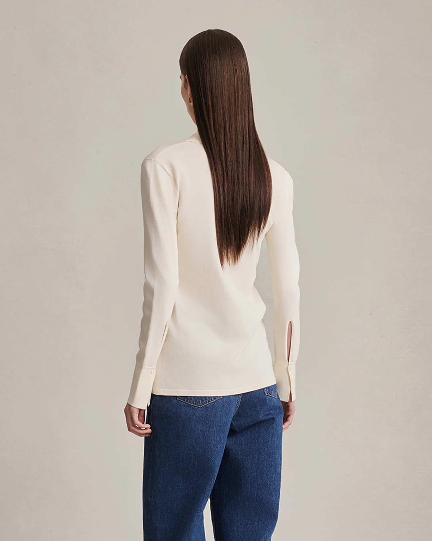 Natalie Knit Shirt - Off White - Image 4