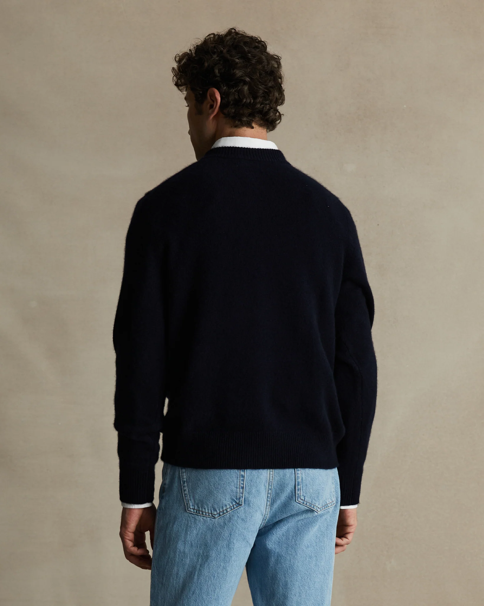 Cashmere Crew Neck - Navy - Image 3