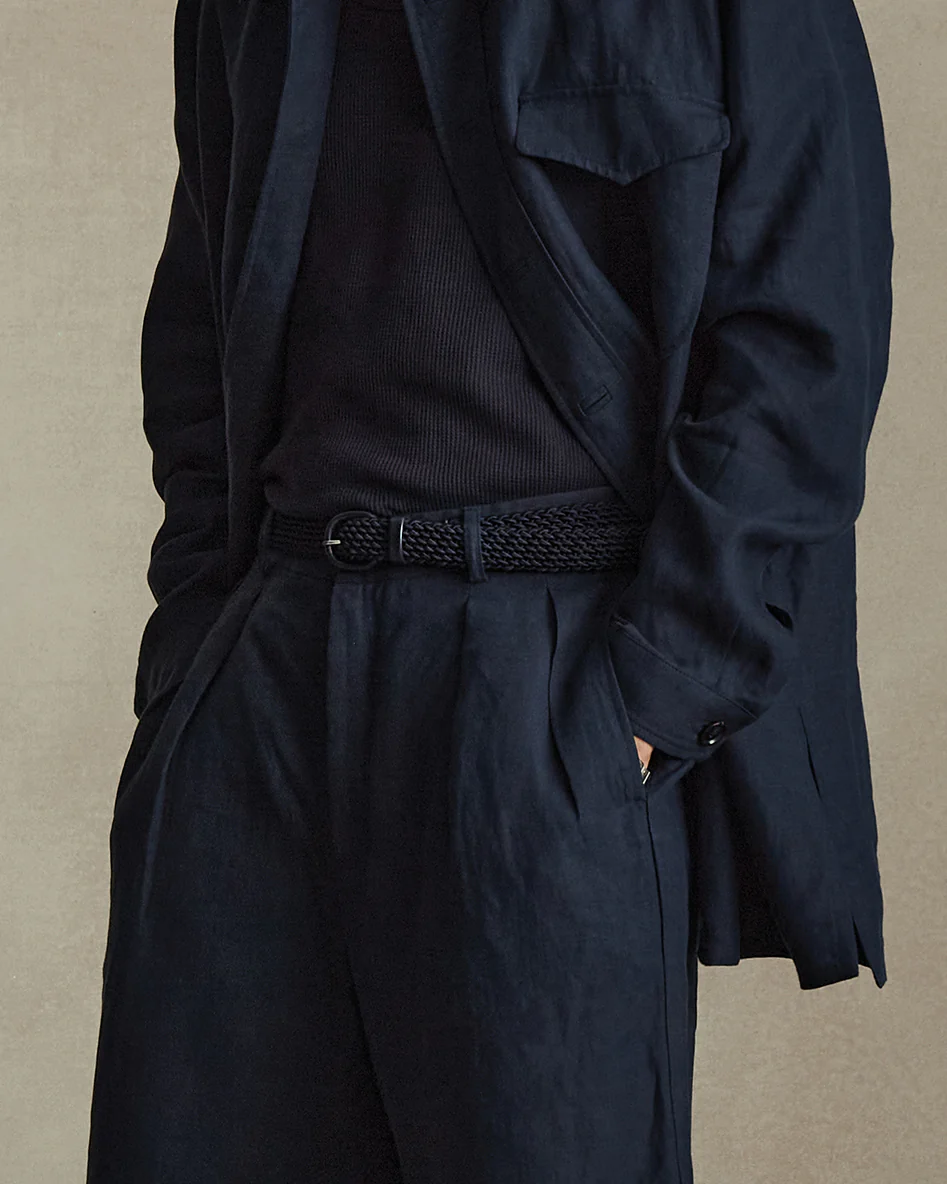 Elasticated Belt - Navy - Image 3