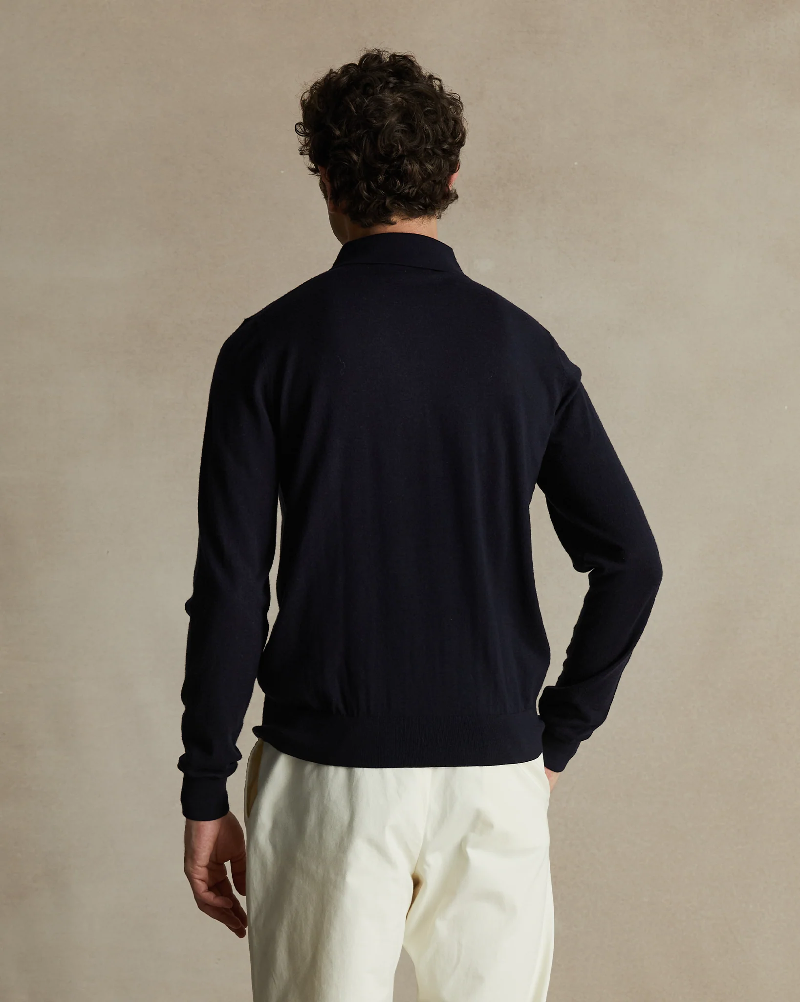Merino Polo - Navy - Image 5