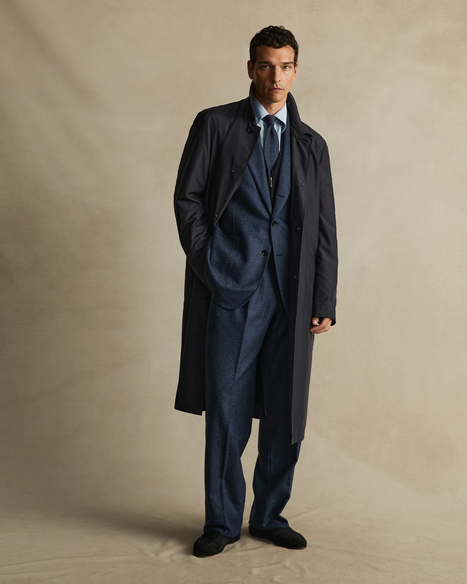Rain Mac - Navy - Image 3