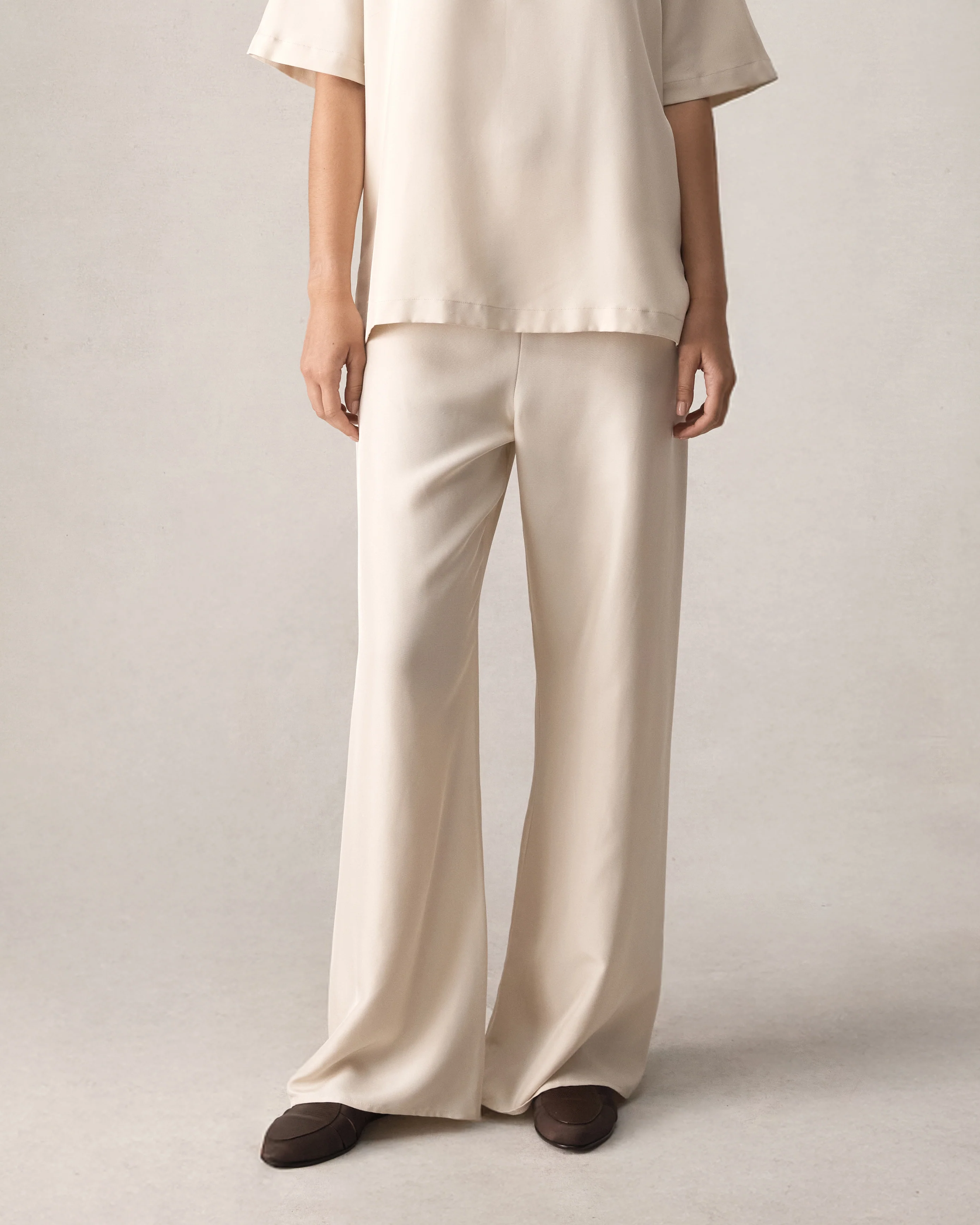 New Marella Trouser - Beige Dupioni