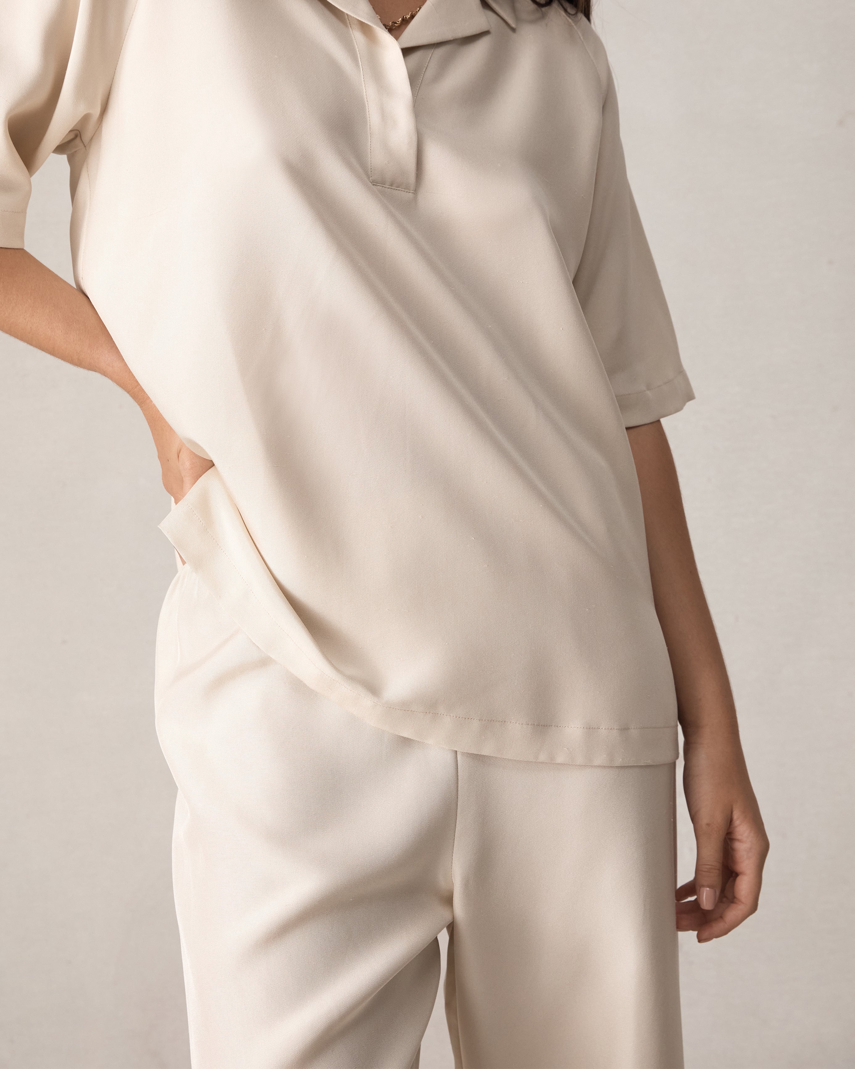 New Marella Trouser - Beige Dupioni - Image 7