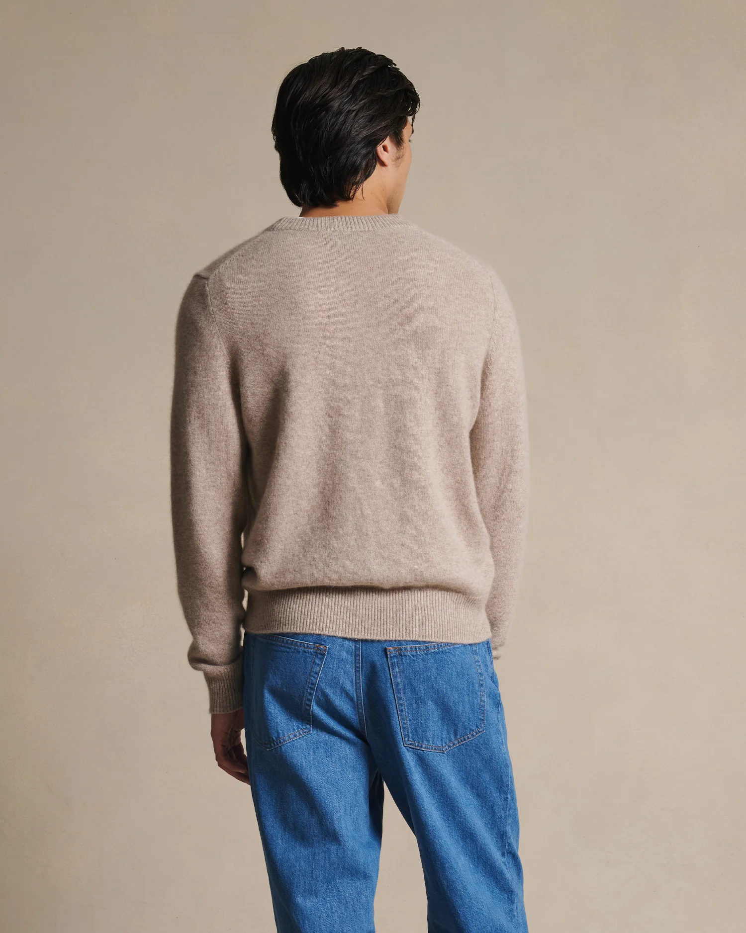 Cashmere Crew Neck - Oatmeal - Image 4