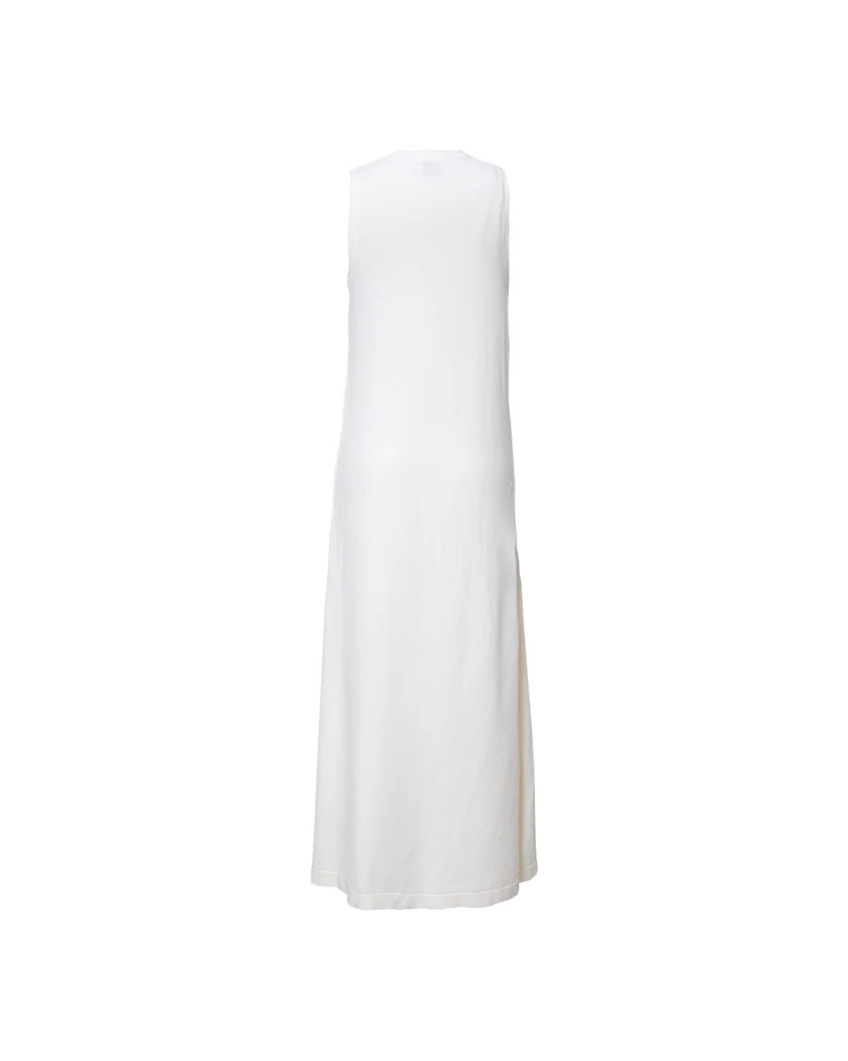 Crepe Knit Button Dress - Off White - Image 6