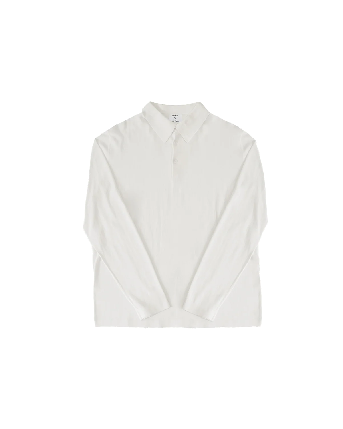 Ice Cotton Long Sleeve Polo - Off White - Image 4