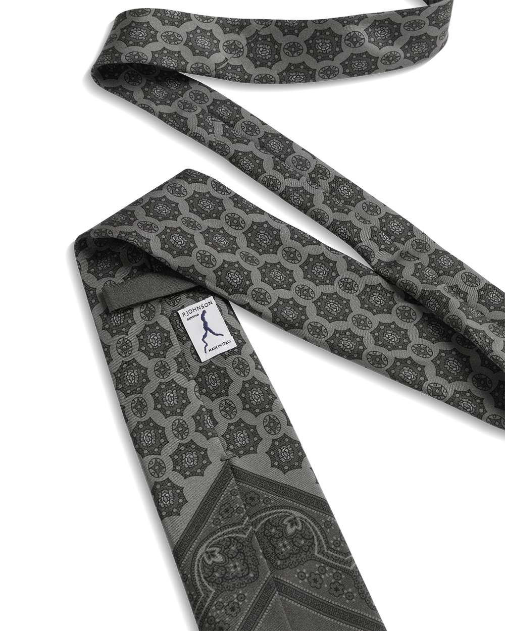 Paisley Bandana Tie - Grey - Image 3