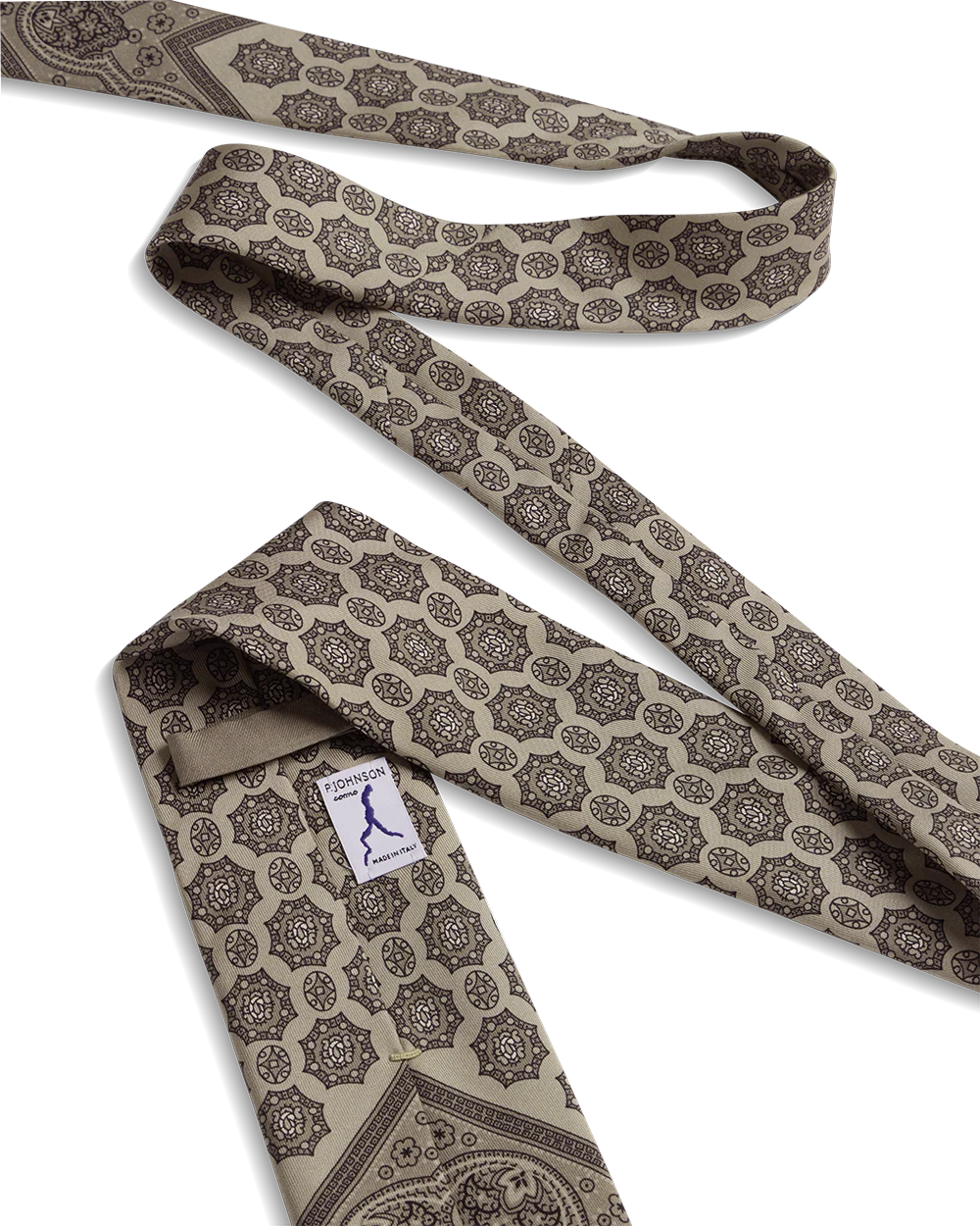 Paisley Bandana Tie - Taupe - Image 3