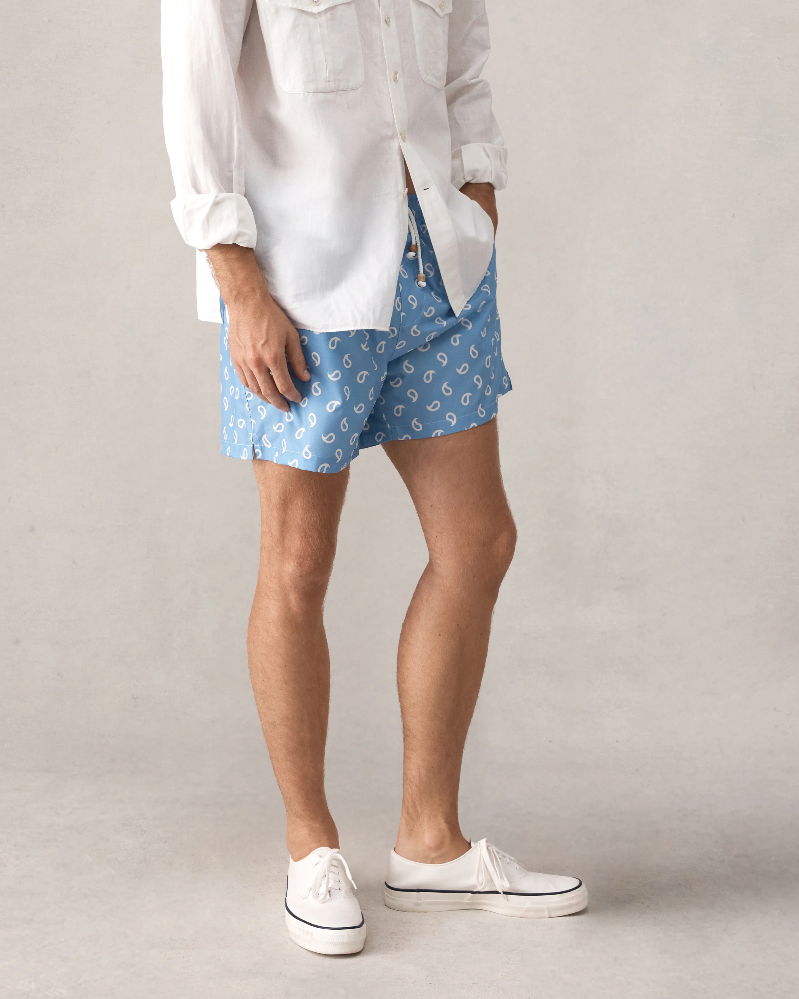 Paisley Swim Short - Cornflower - Image 6
