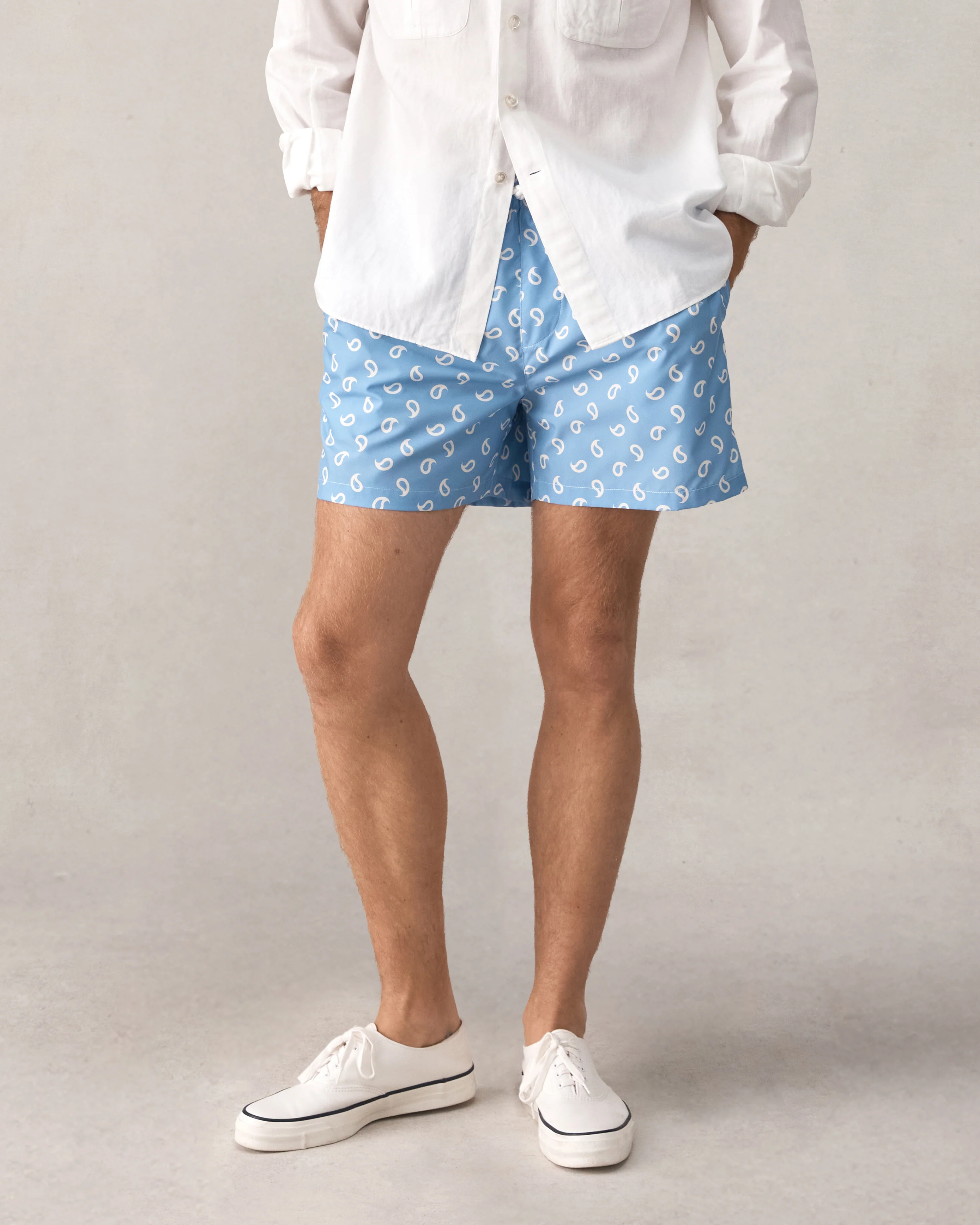 Paisley Swim Short - Cornflower - Image 8