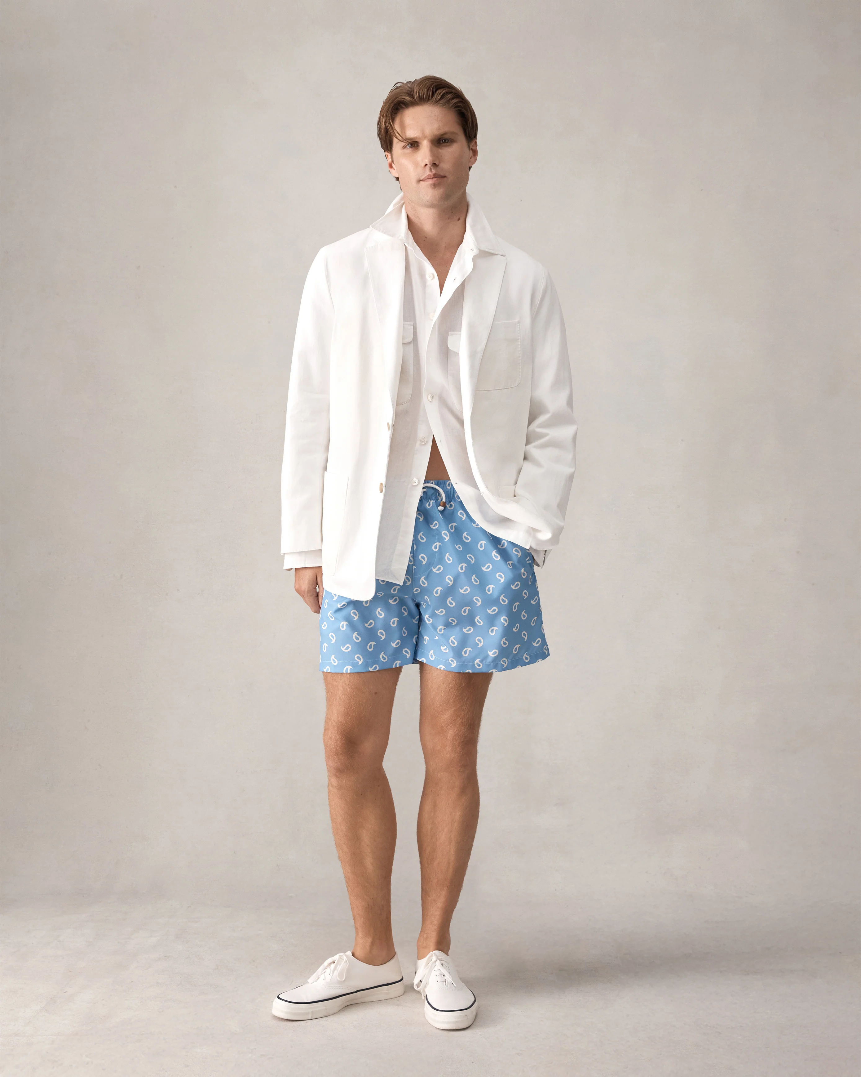 Paisley Swim Short - Cornflower - Image 9
