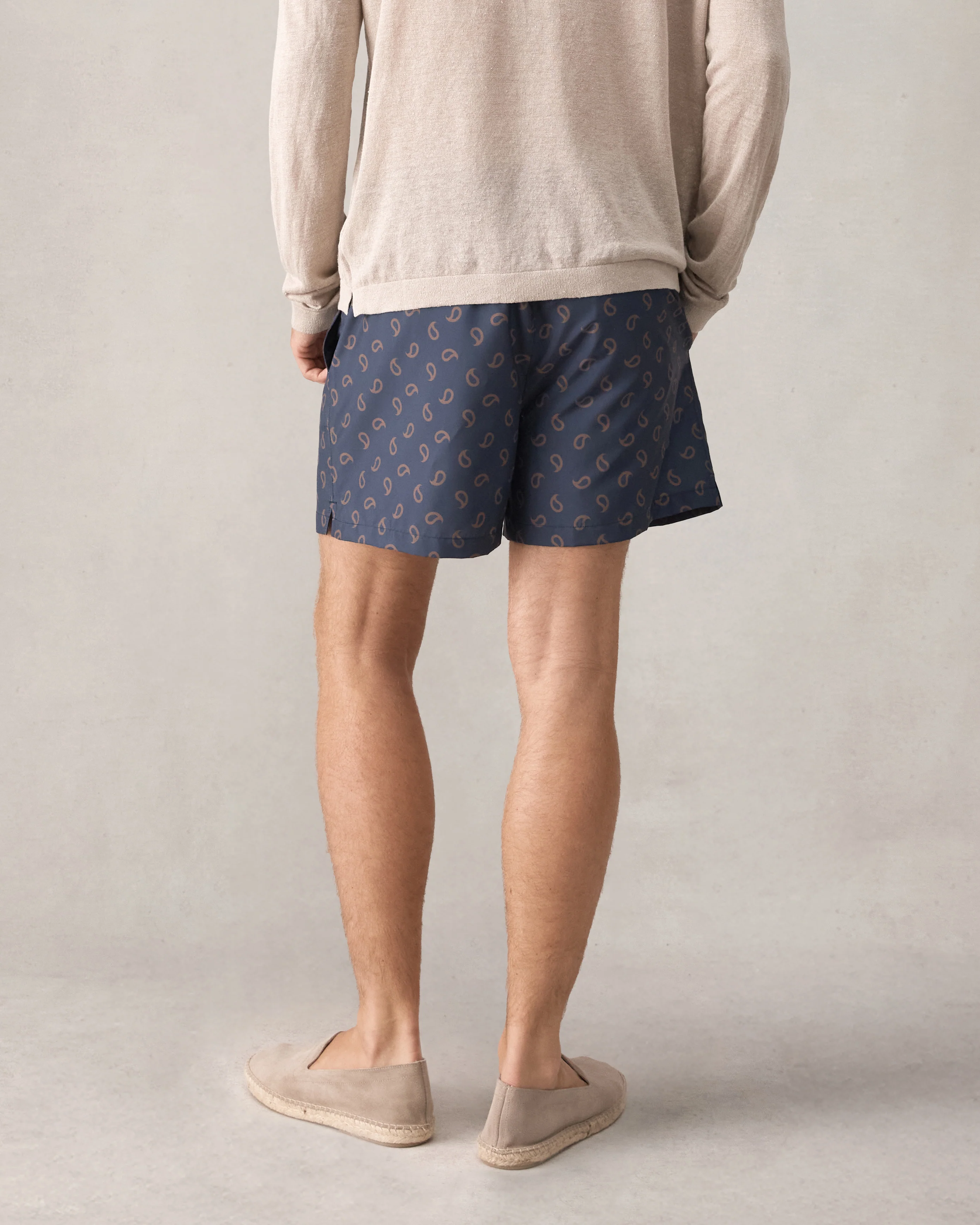 Paisley Swim Short - Navy - Image 6