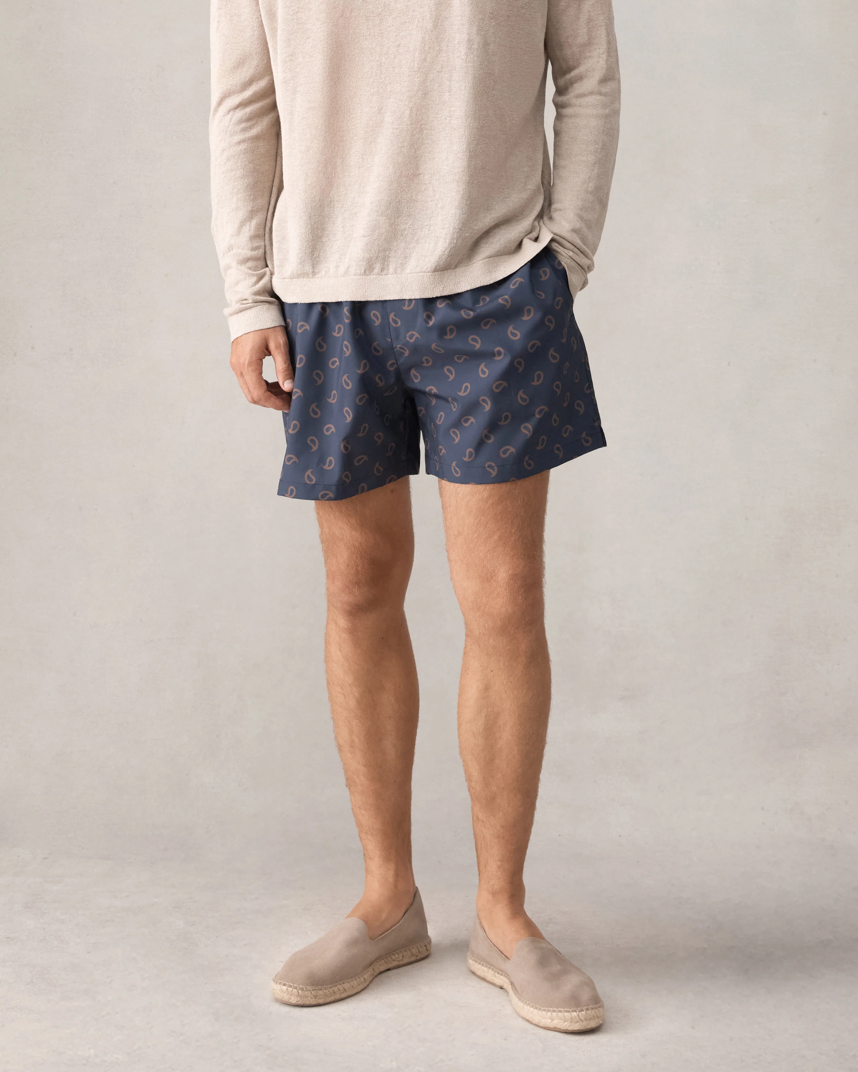 Paisley Swim Short - Navy - Image 8
