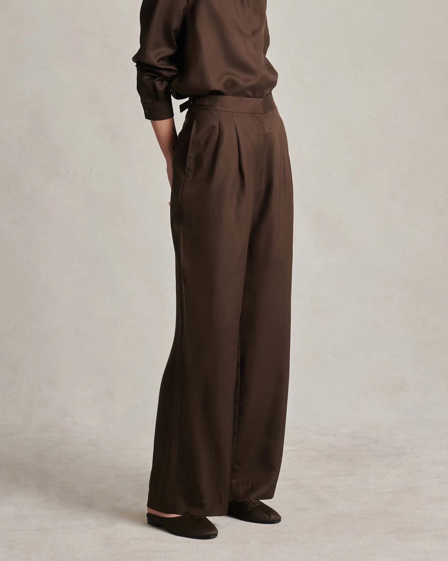 Perriand Trouser - Chocolate Dupioni - Image 4