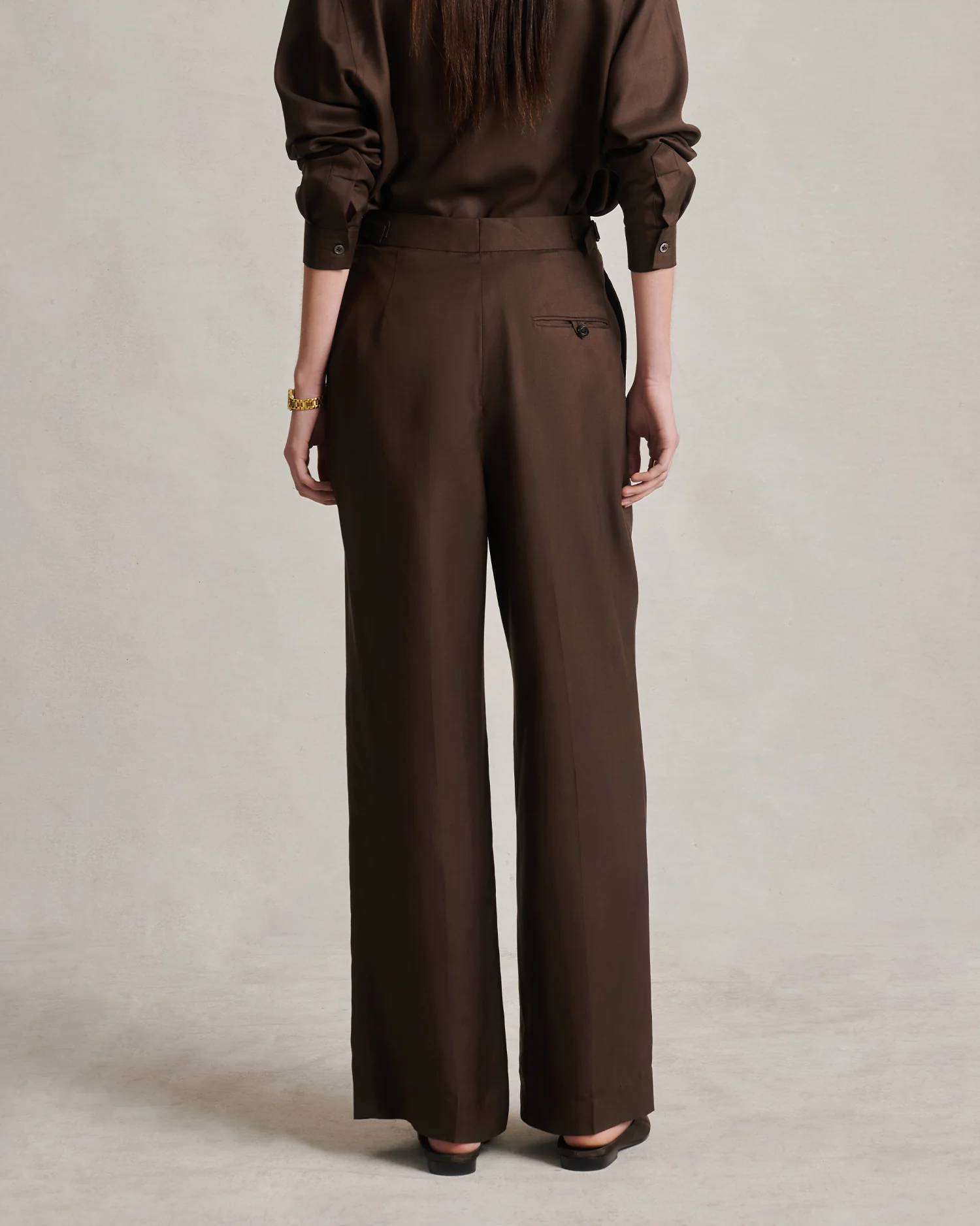 Perriand Trouser - Chocolate Dupioni - Image 5