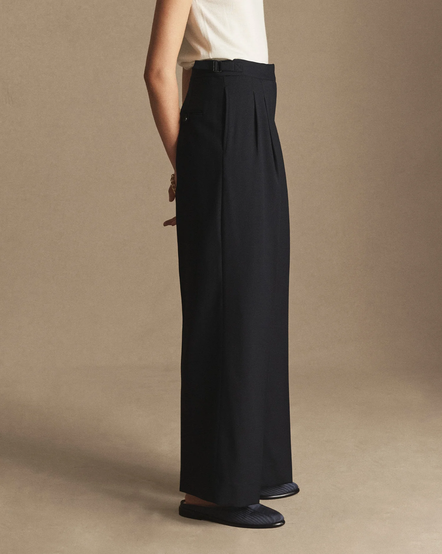 Perriand Trouser - Navy Wool Twill - Image 4
