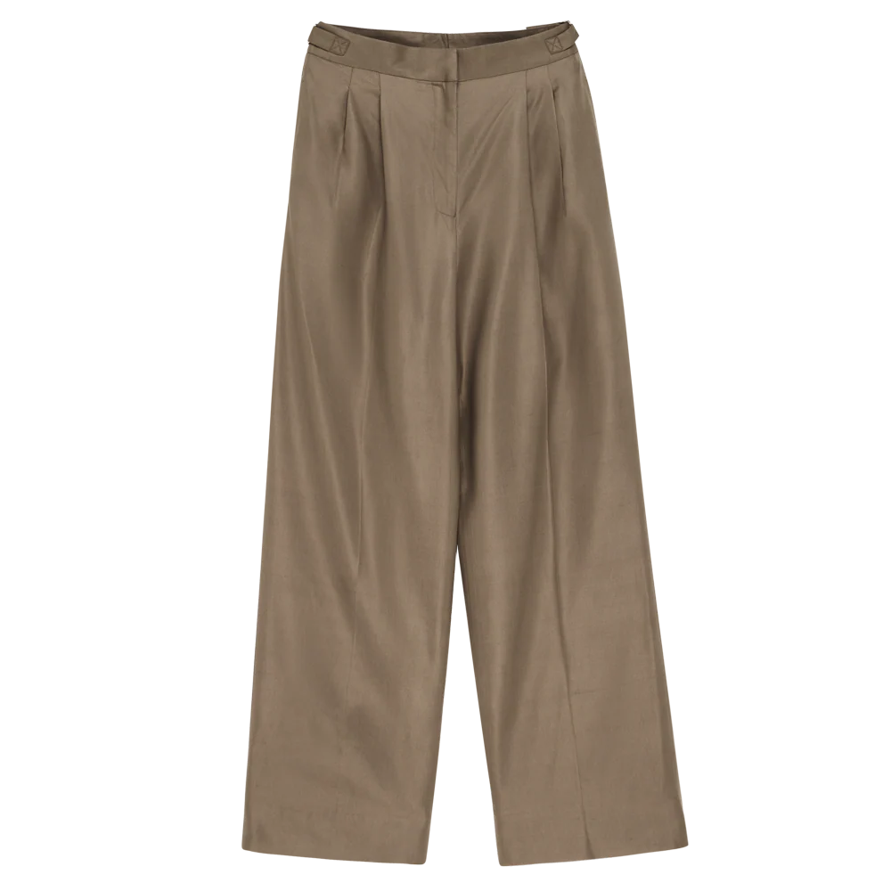 Perriand Trouser - Taupe Dupioni - Image 6